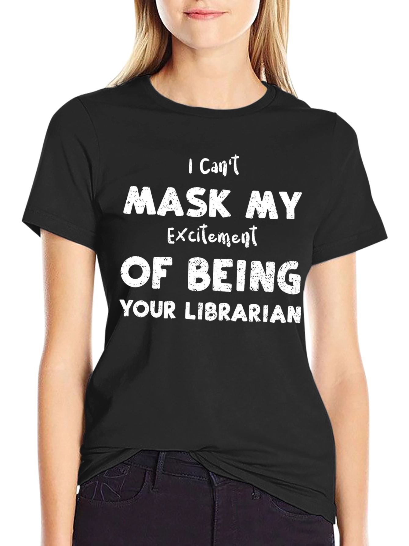 Librarian Excitement Graphic T-Shirt
