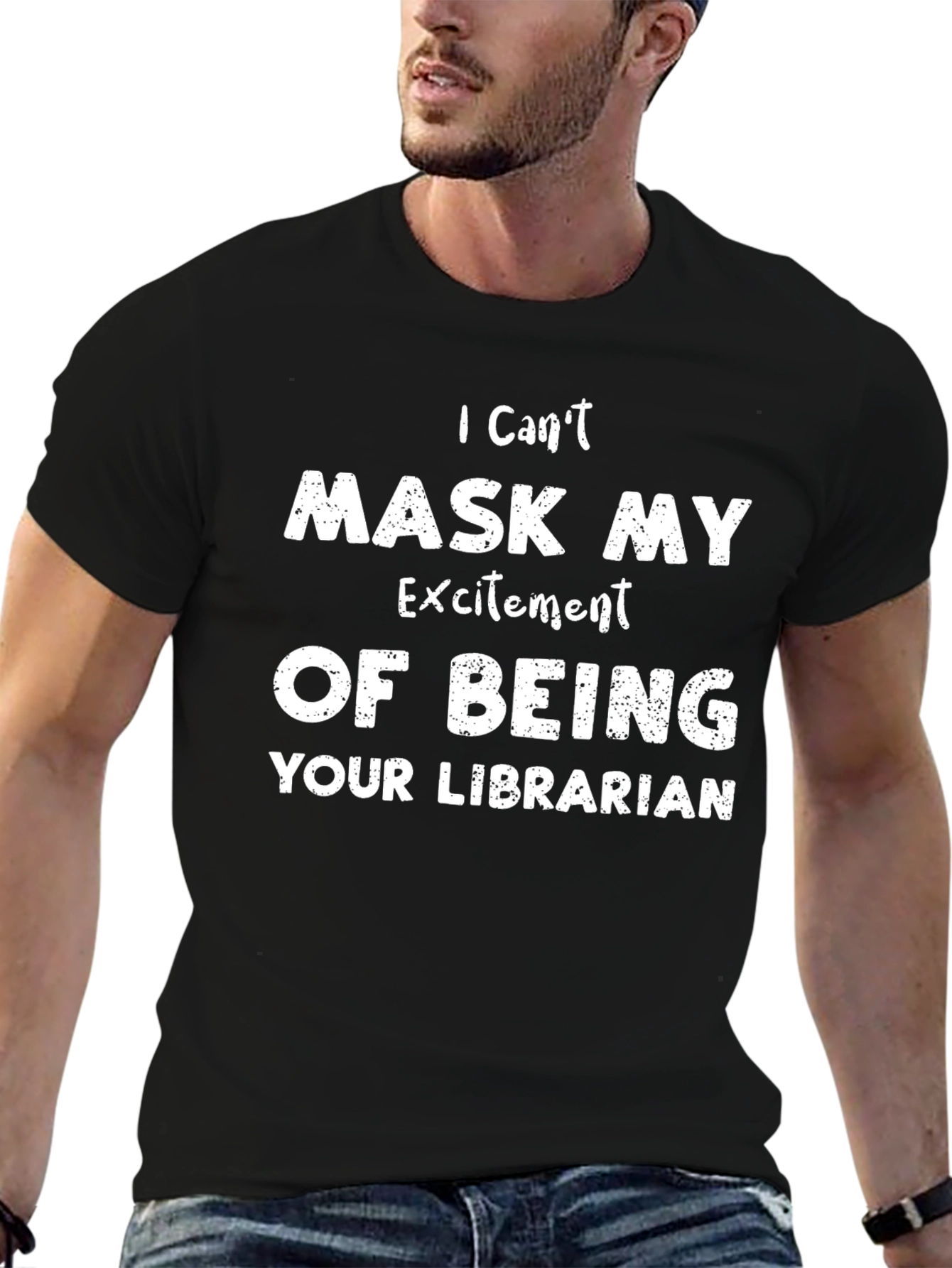 Librarian Excitement Graphic T-Shirt