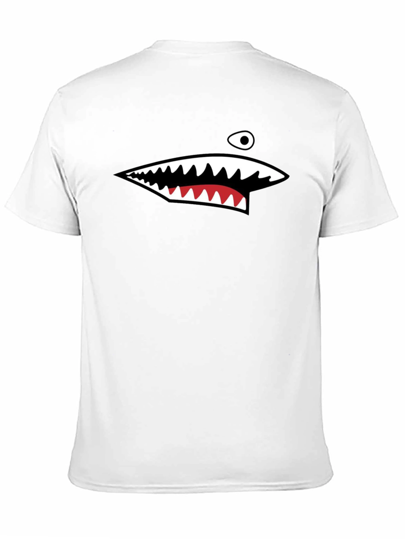 Mens Black Shark Mouth Graphic T-Shirt