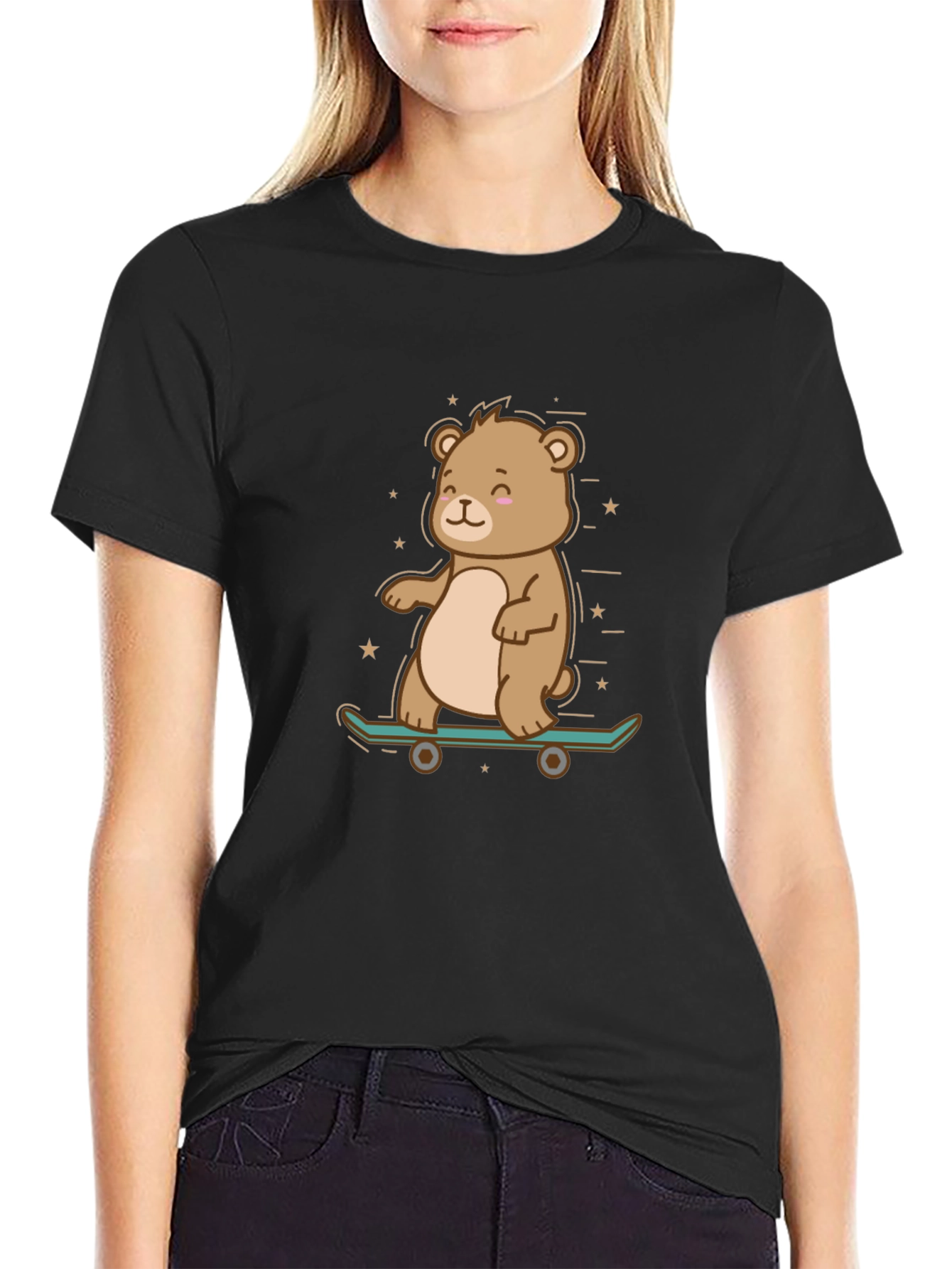 Cool Bear Skateboarder Graphic Tee