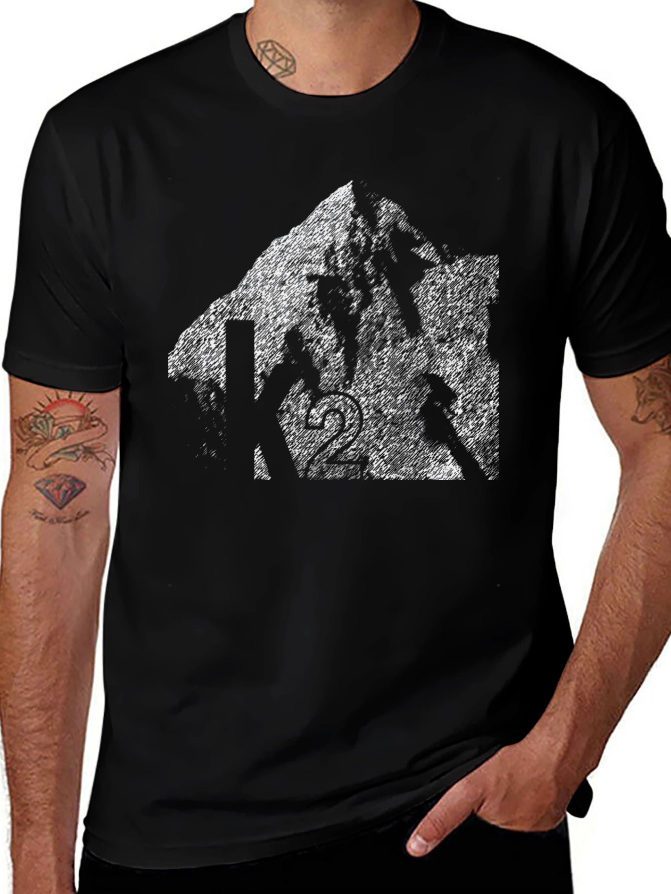 Distressed Graphic Tee - Mountain Adventure