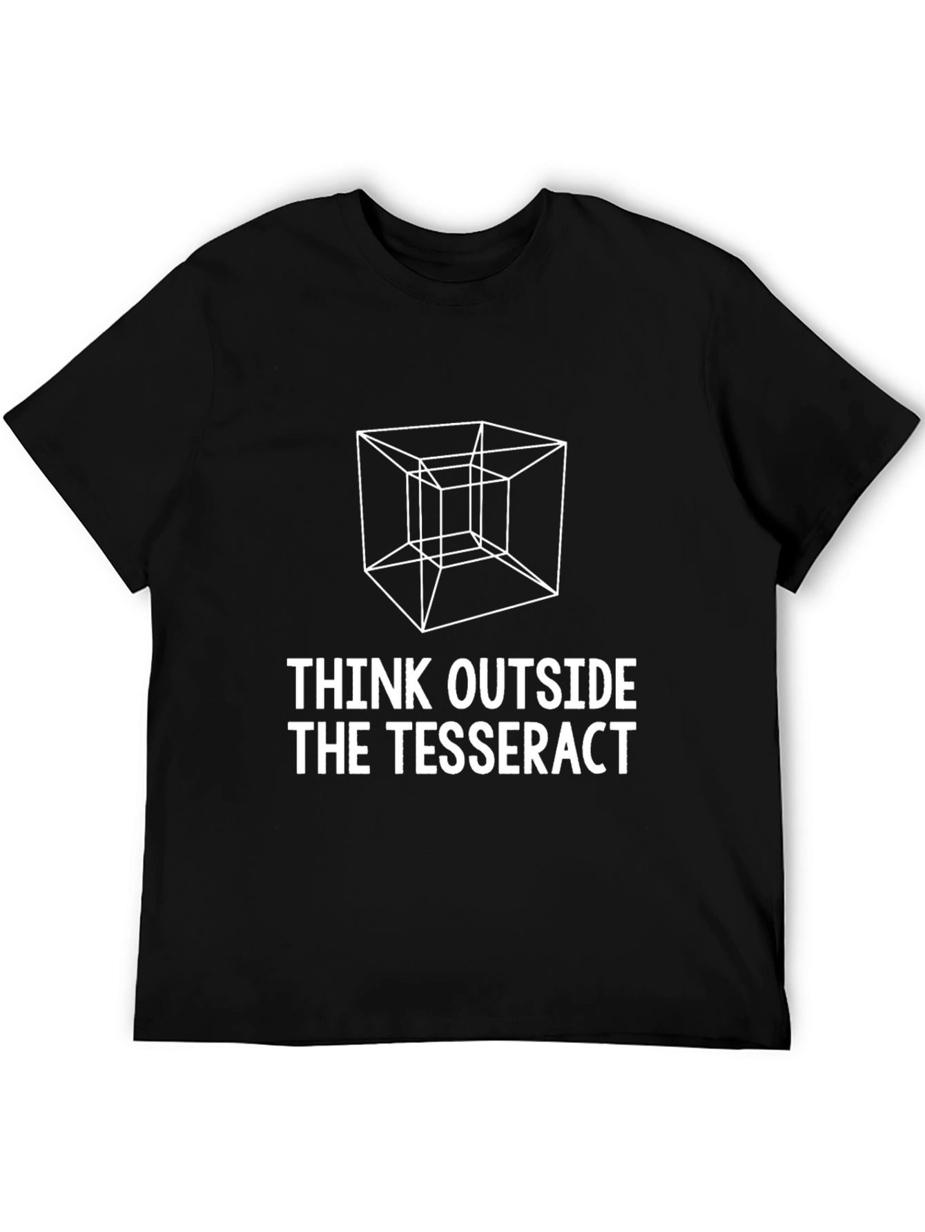 Think Outside the Tesseract Black Graphic Tee