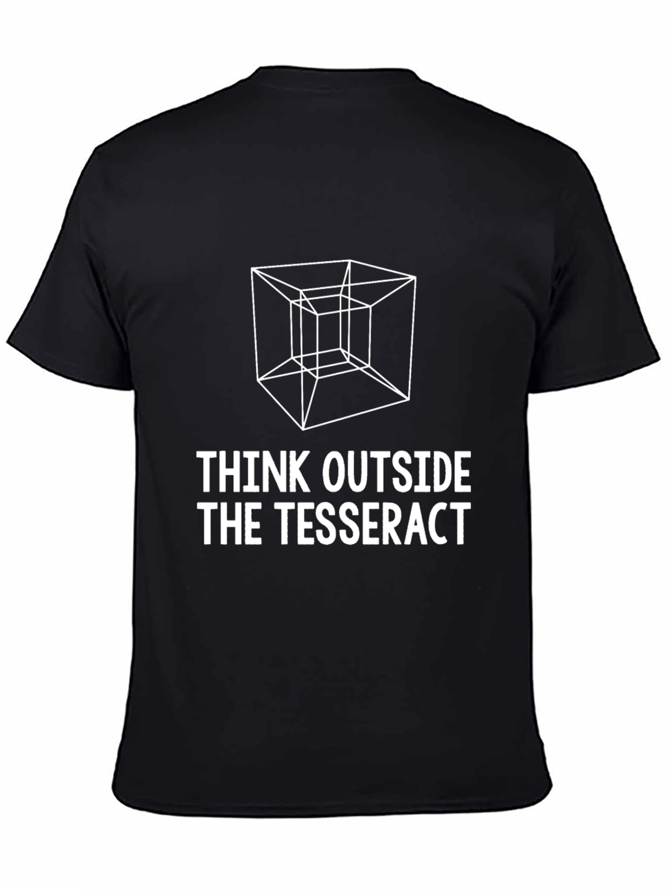 Think Outside the Tesseract Black Graphic Tee