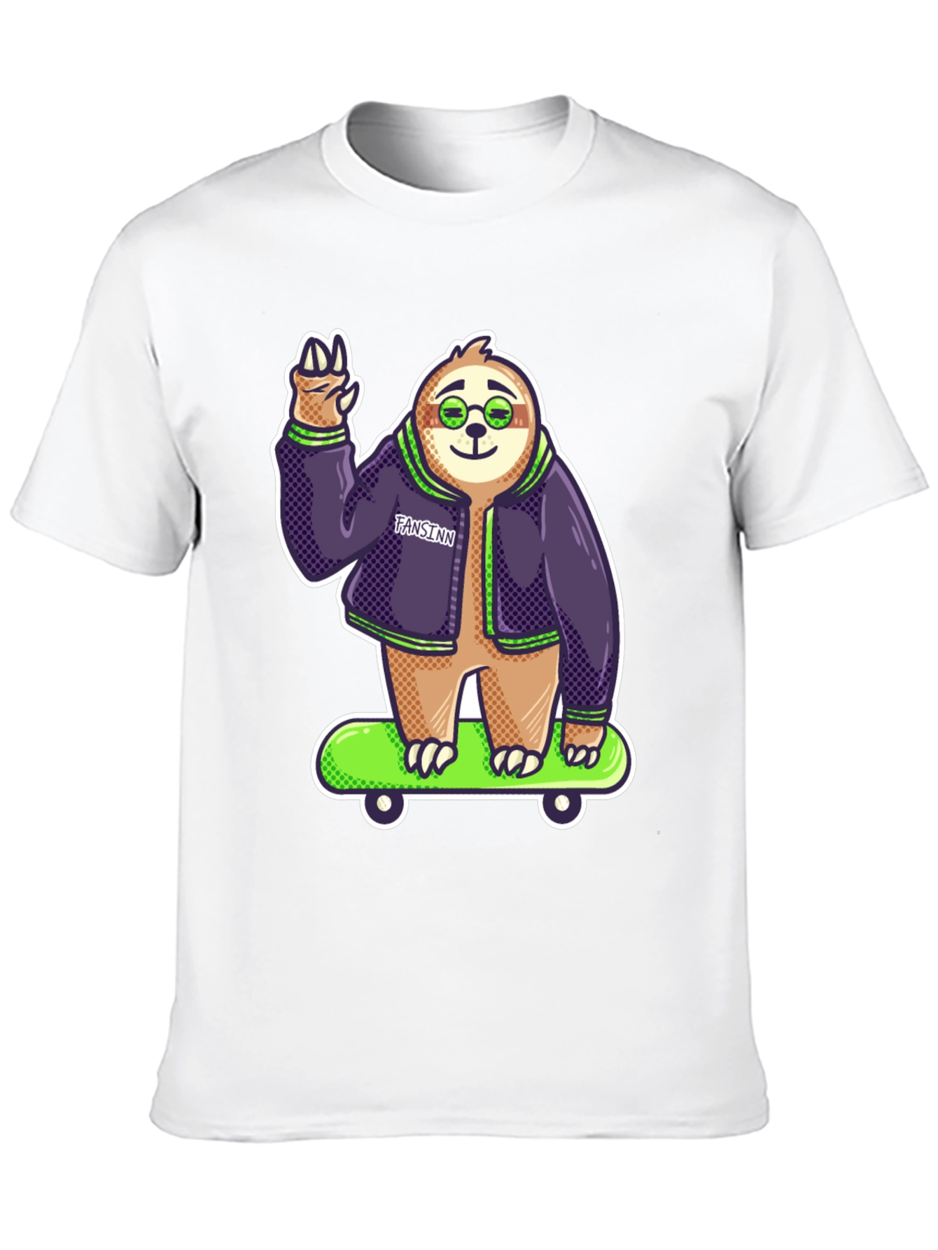 Cool Sloth Skateboard T-Shirt