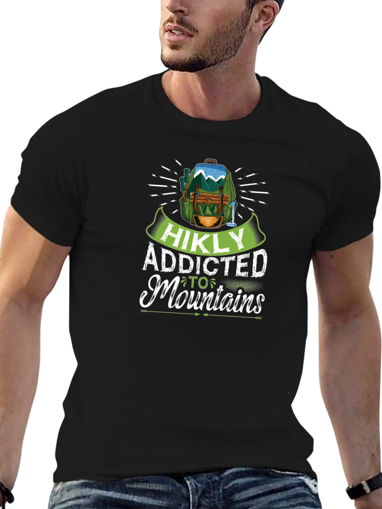 HIKLY Addicted to Mountains Graphic T-Shirt