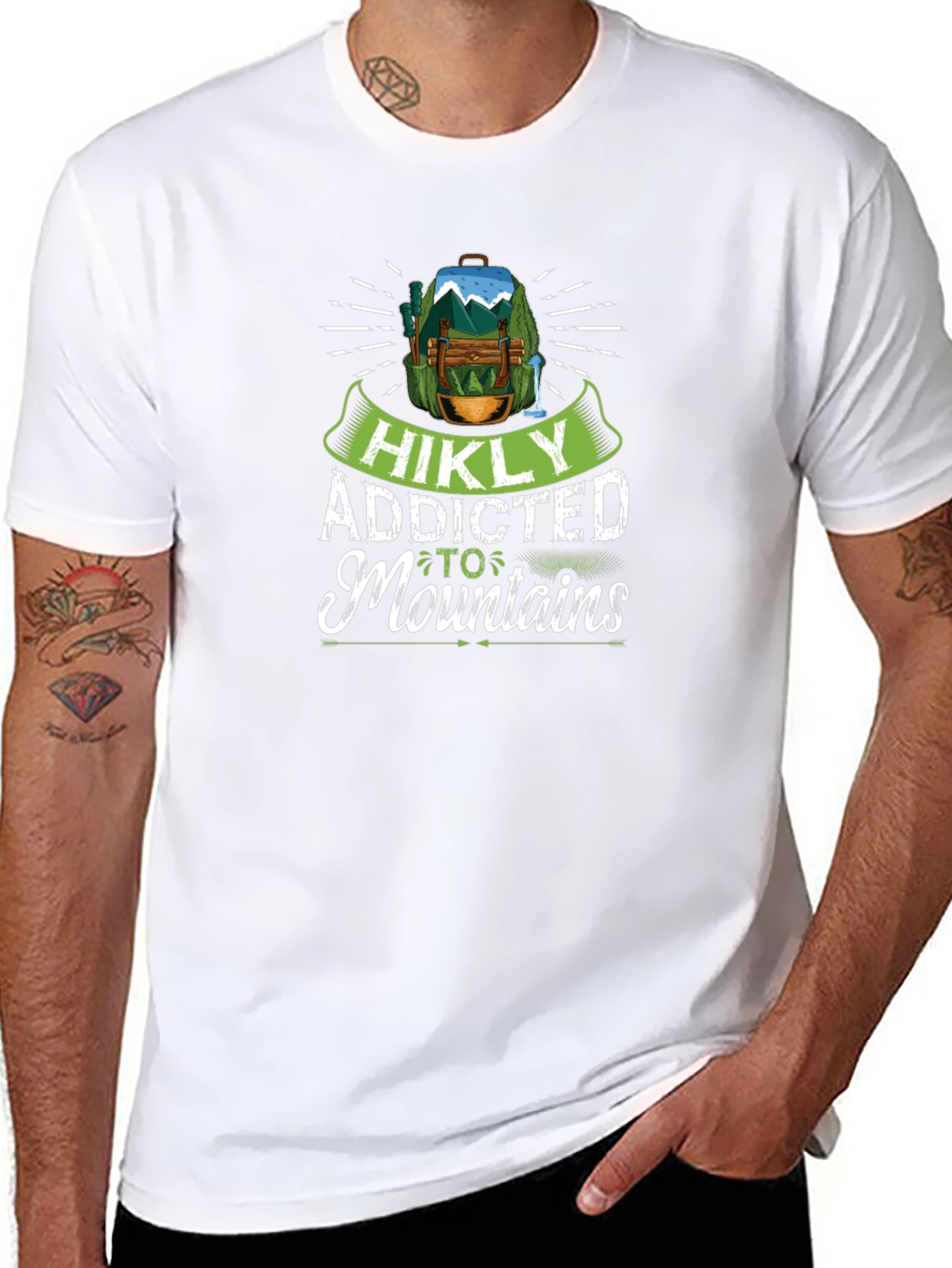 HIKLY Addicted to Mountains Graphic T-Shirt