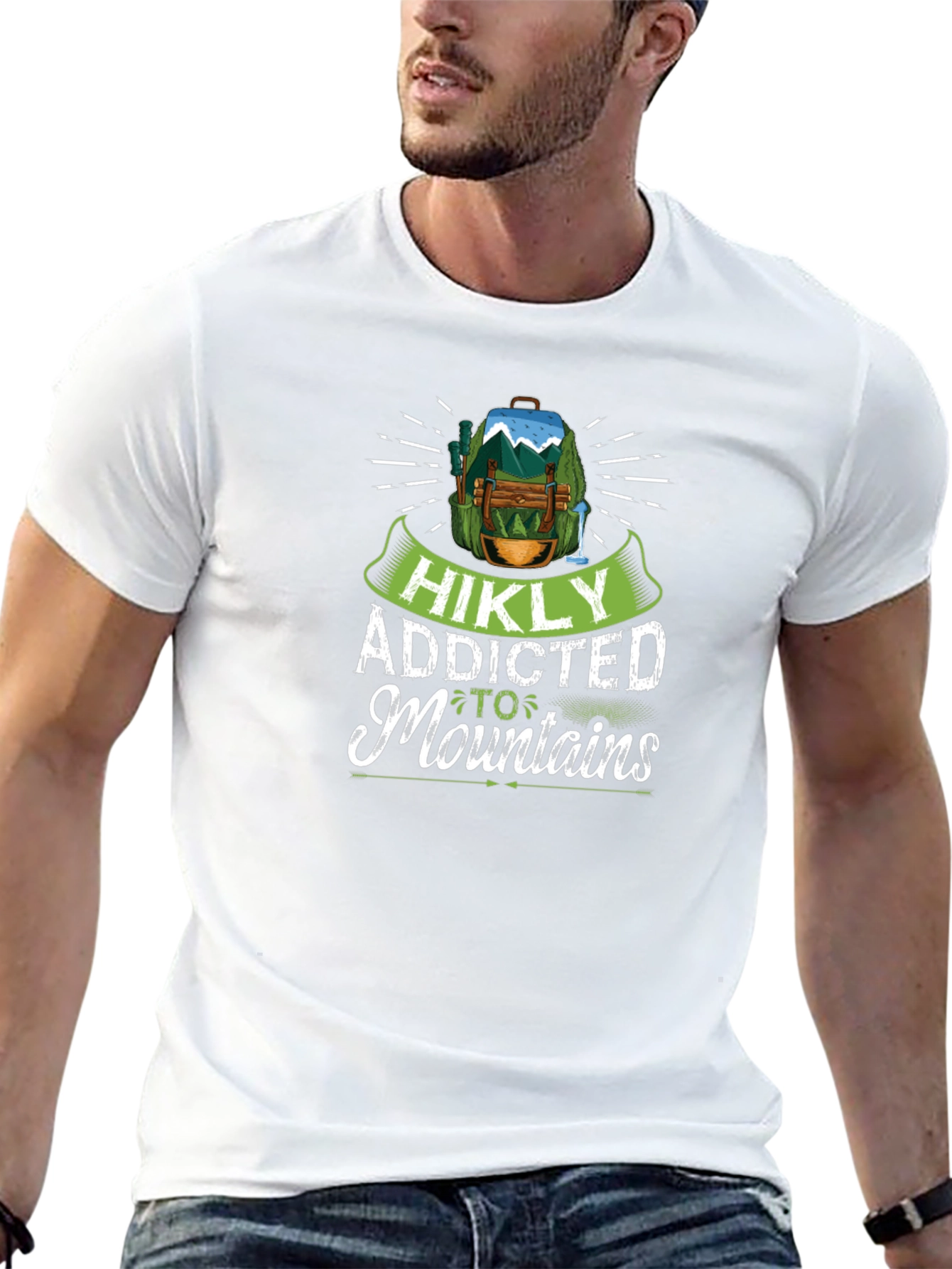 HIKLY Addicted to Mountains Graphic T-Shirt