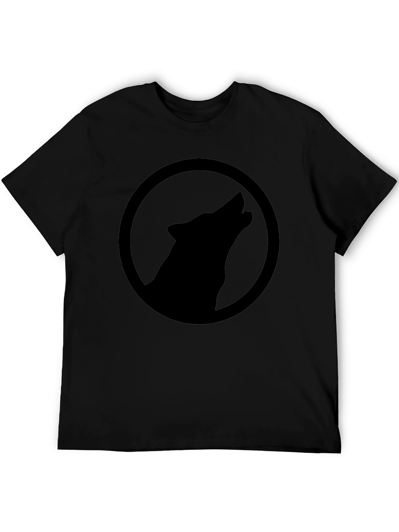 Black Wolf Howl Graphic T-Shirt