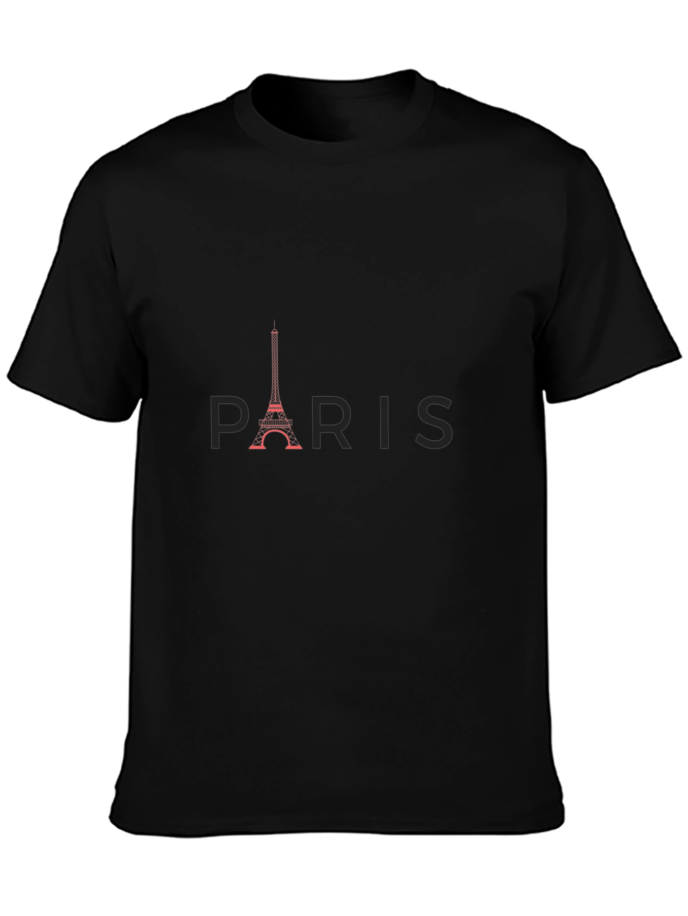 Paris Eiffel Tower Graphic Tee - Black
