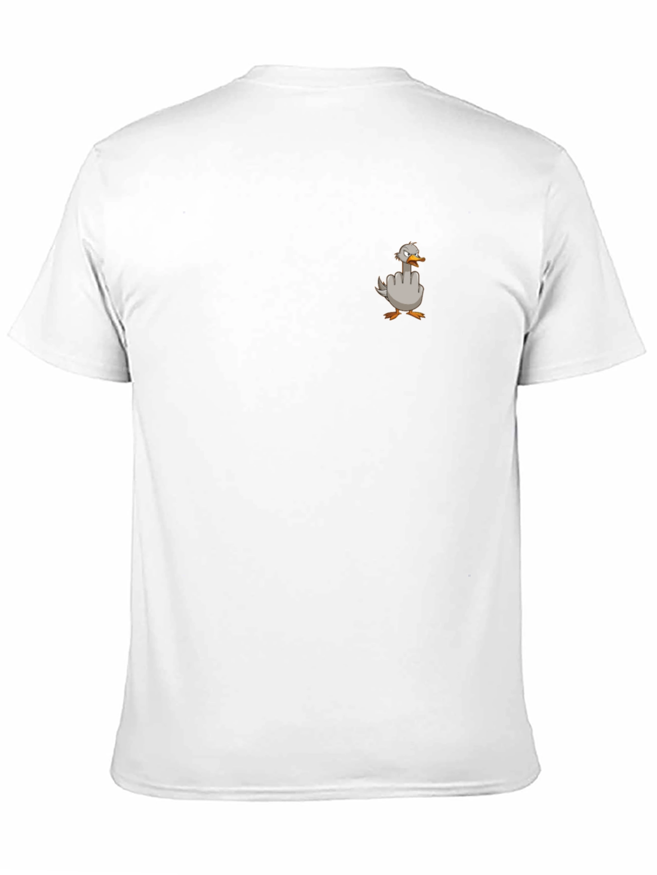 Black Graphic Tee - Duck Giving the Finger
