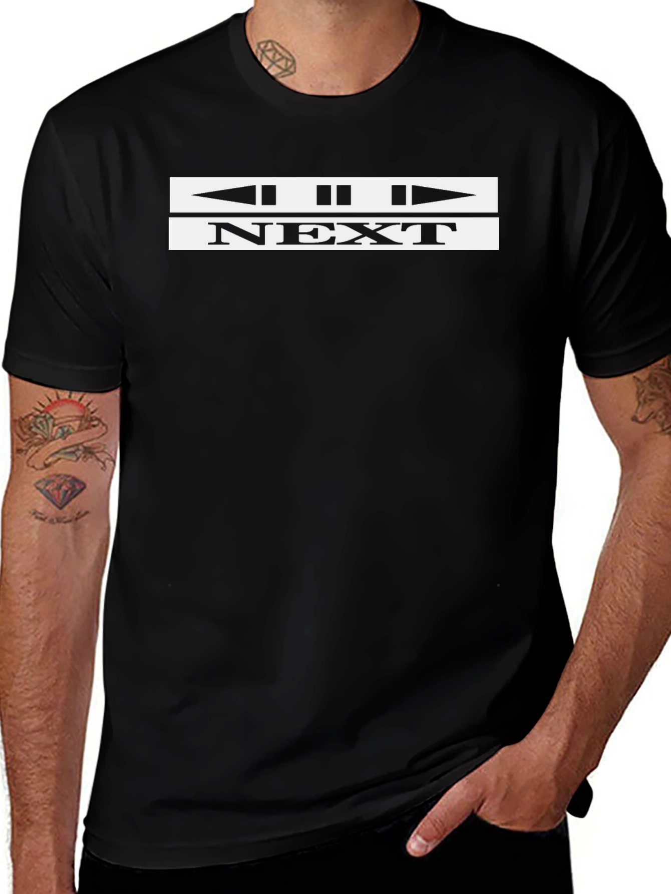 Next Button Graphic T-Shirt