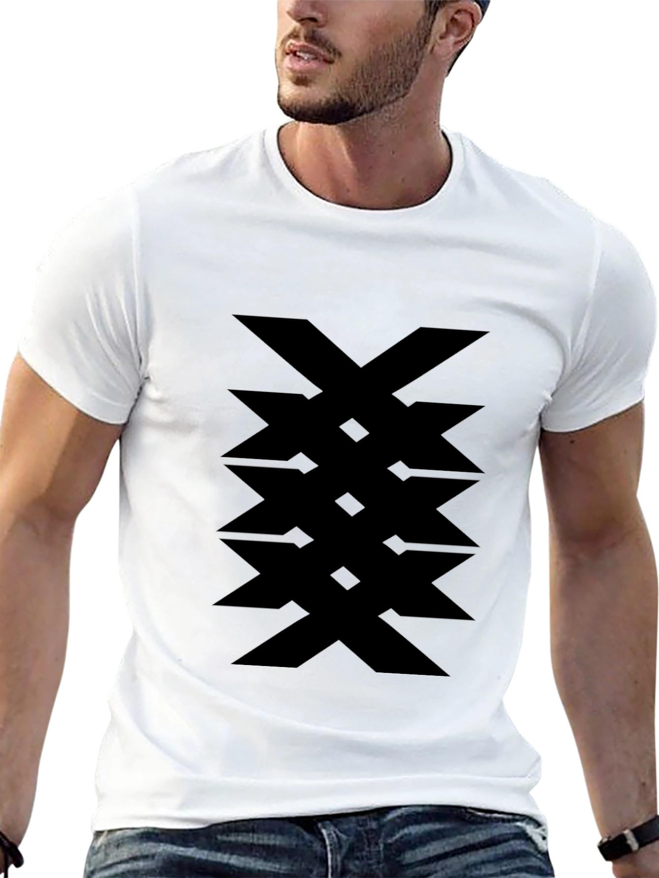 Geometric Black T-Shirt