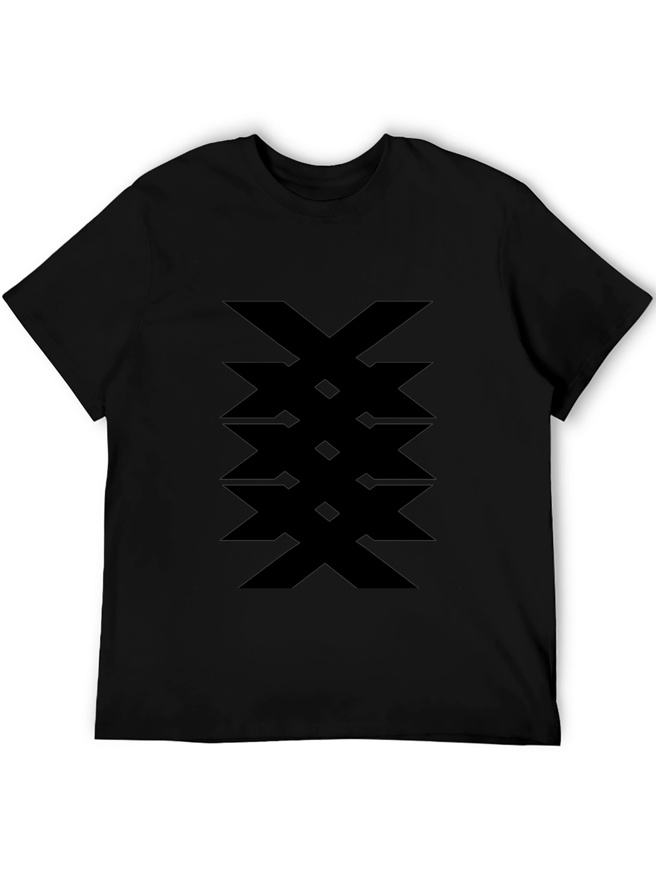 Geometric Black T-Shirt