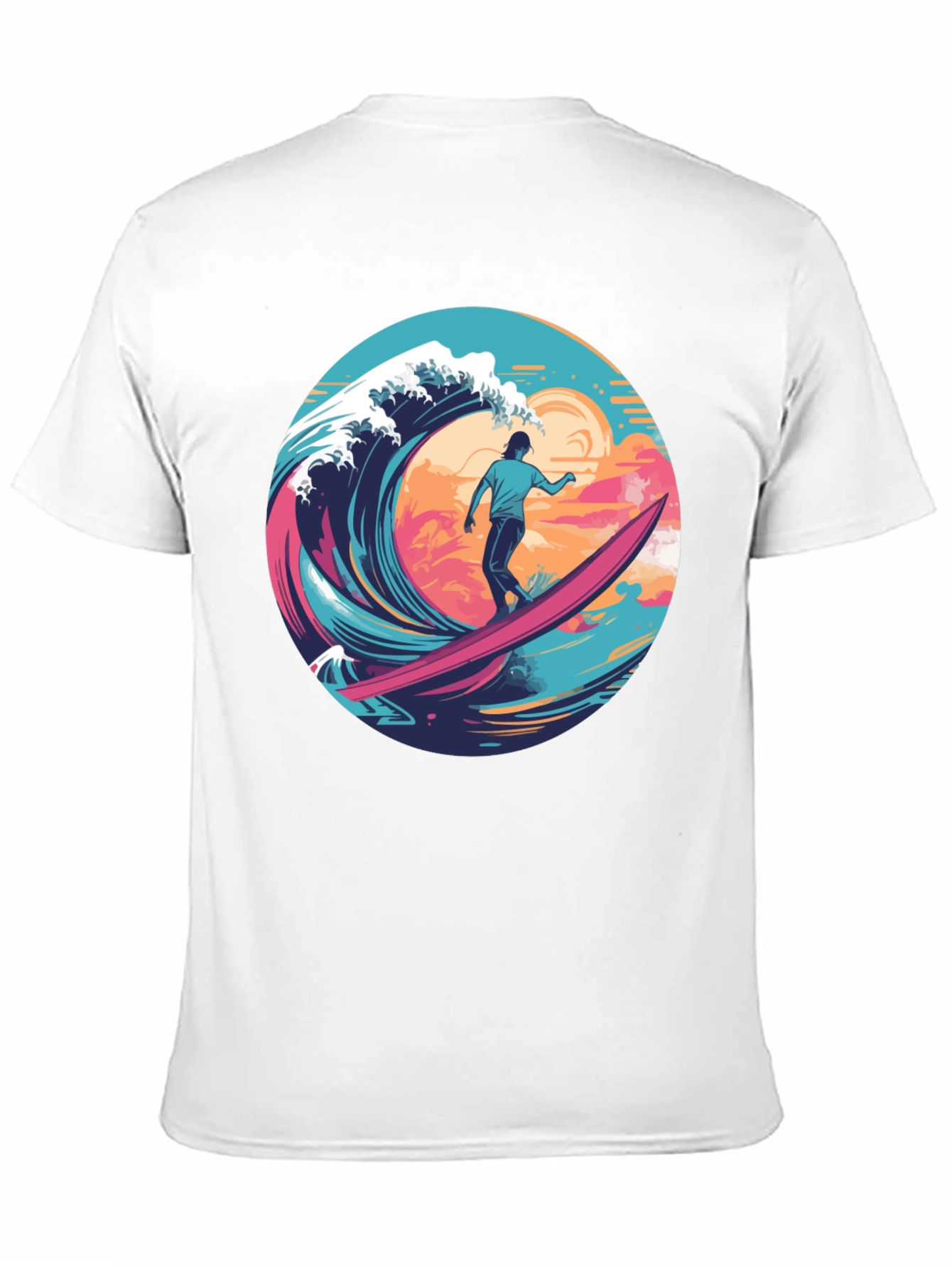 Surfer Wave Graphic T-Shirt - Ride the Tide