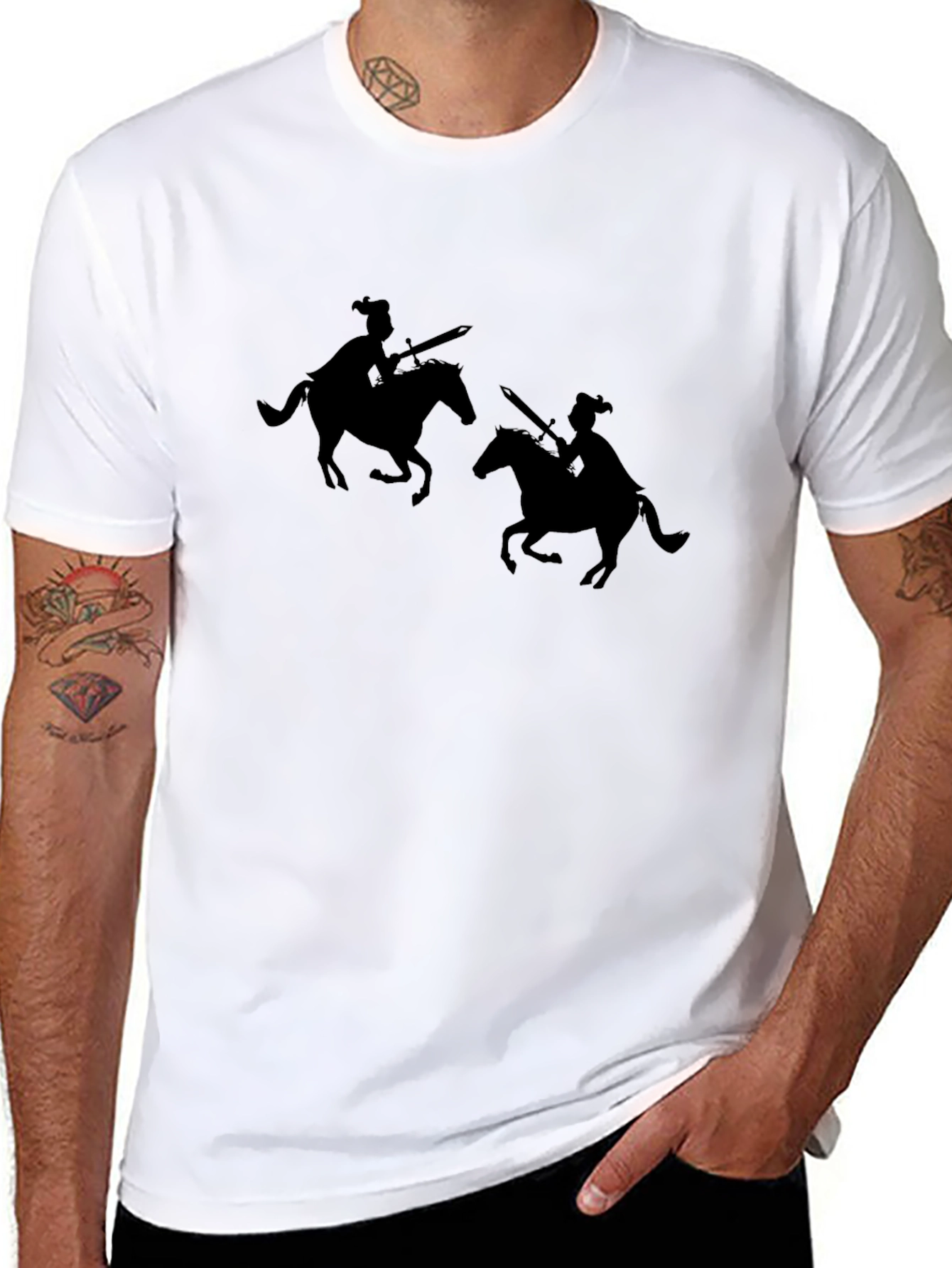 Knight Silhouette Black T-Shirt