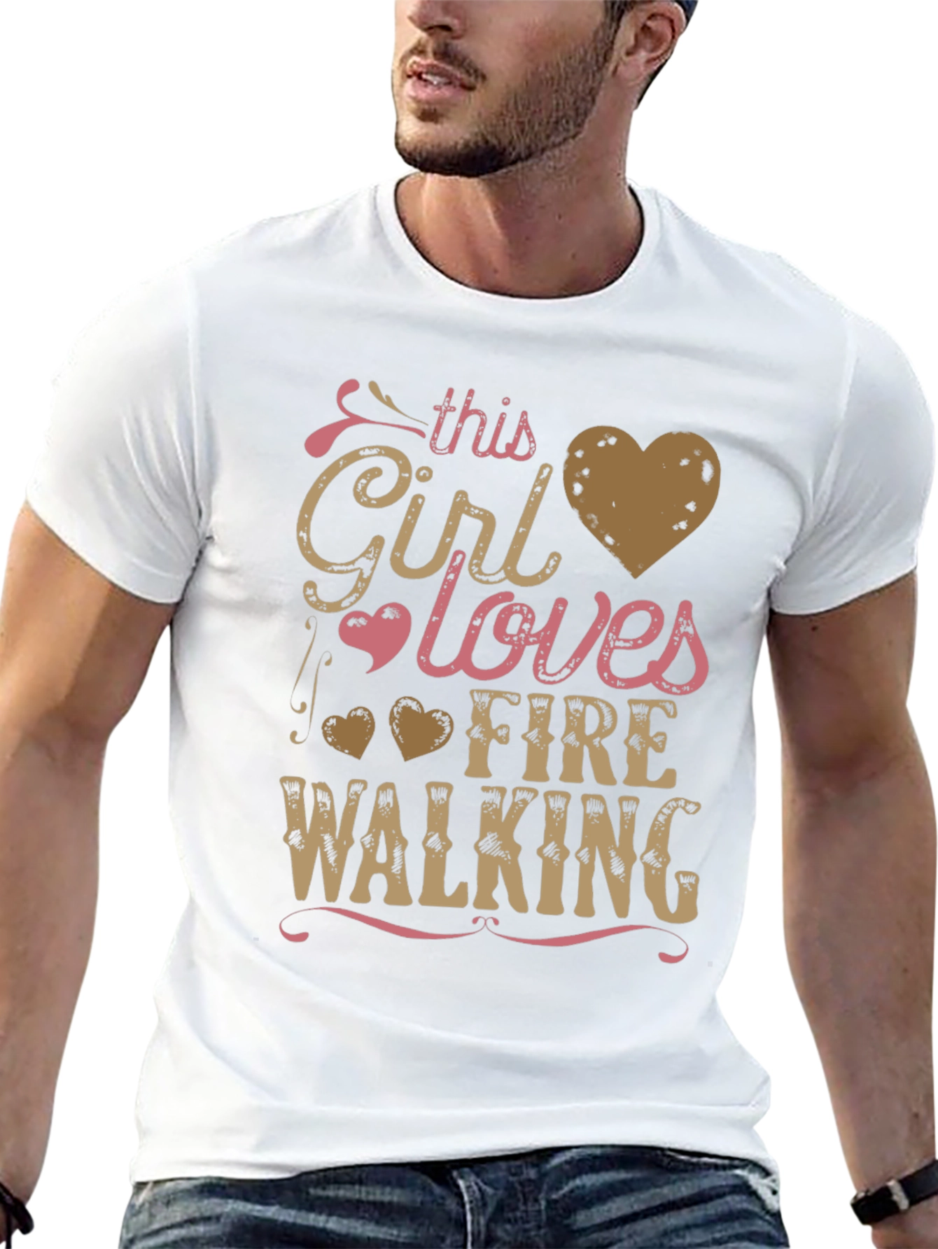 Fire Walking Girl T-Shirt - Unique Hobby Tee