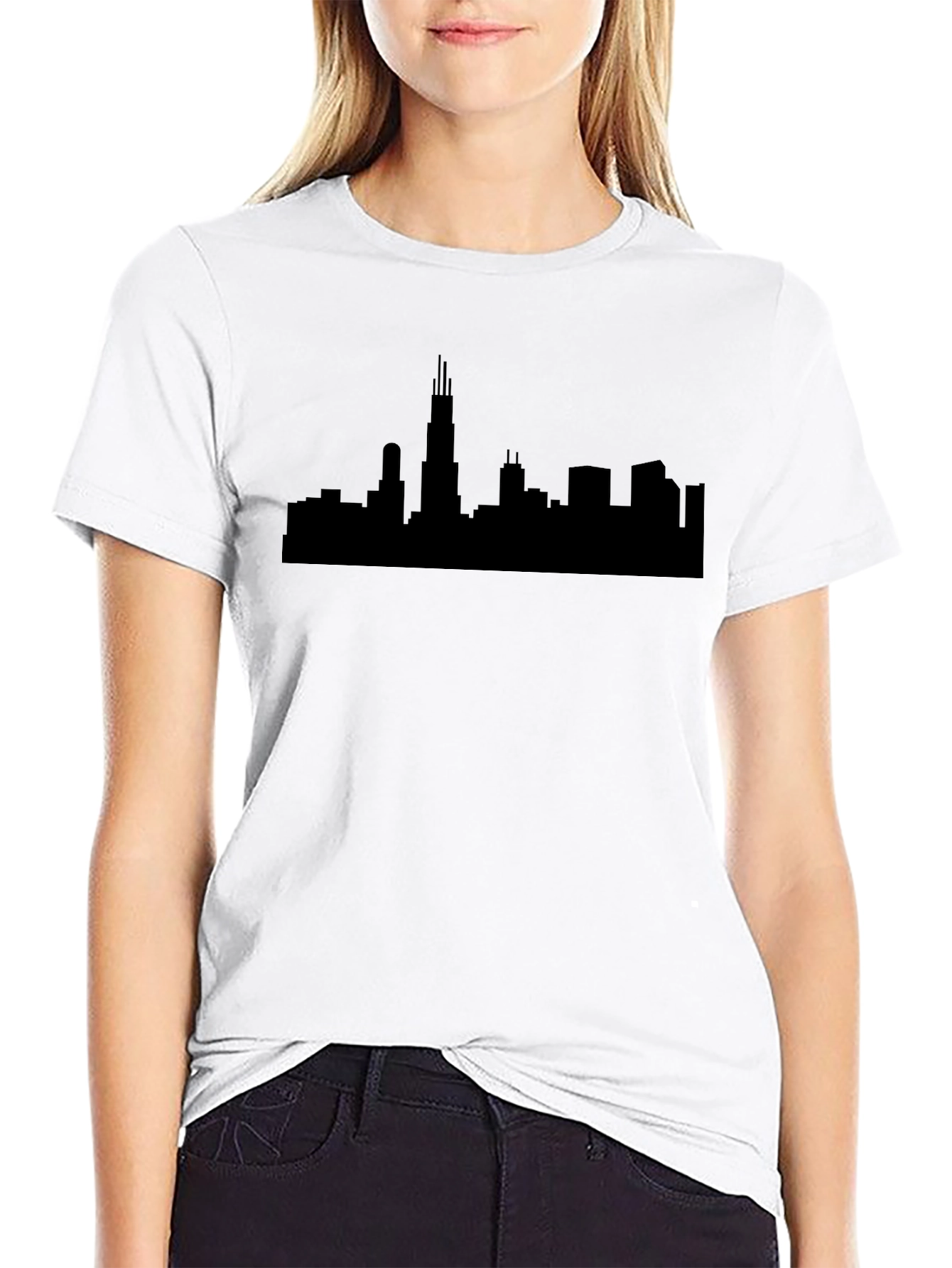 Chicago Skyline Black T-Shirt