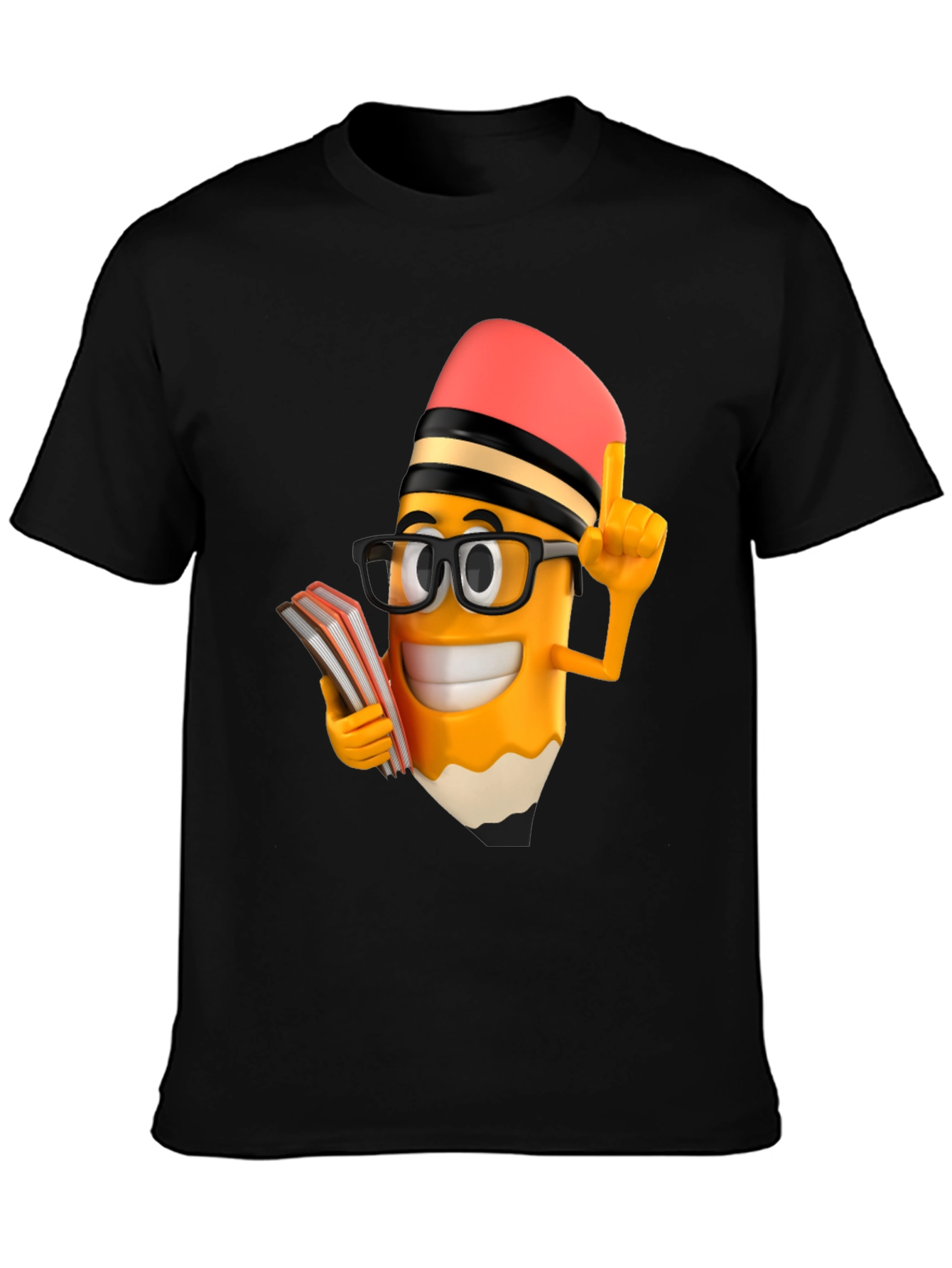 Funny Pencil Cartoon T-Shirt - Back to School Style