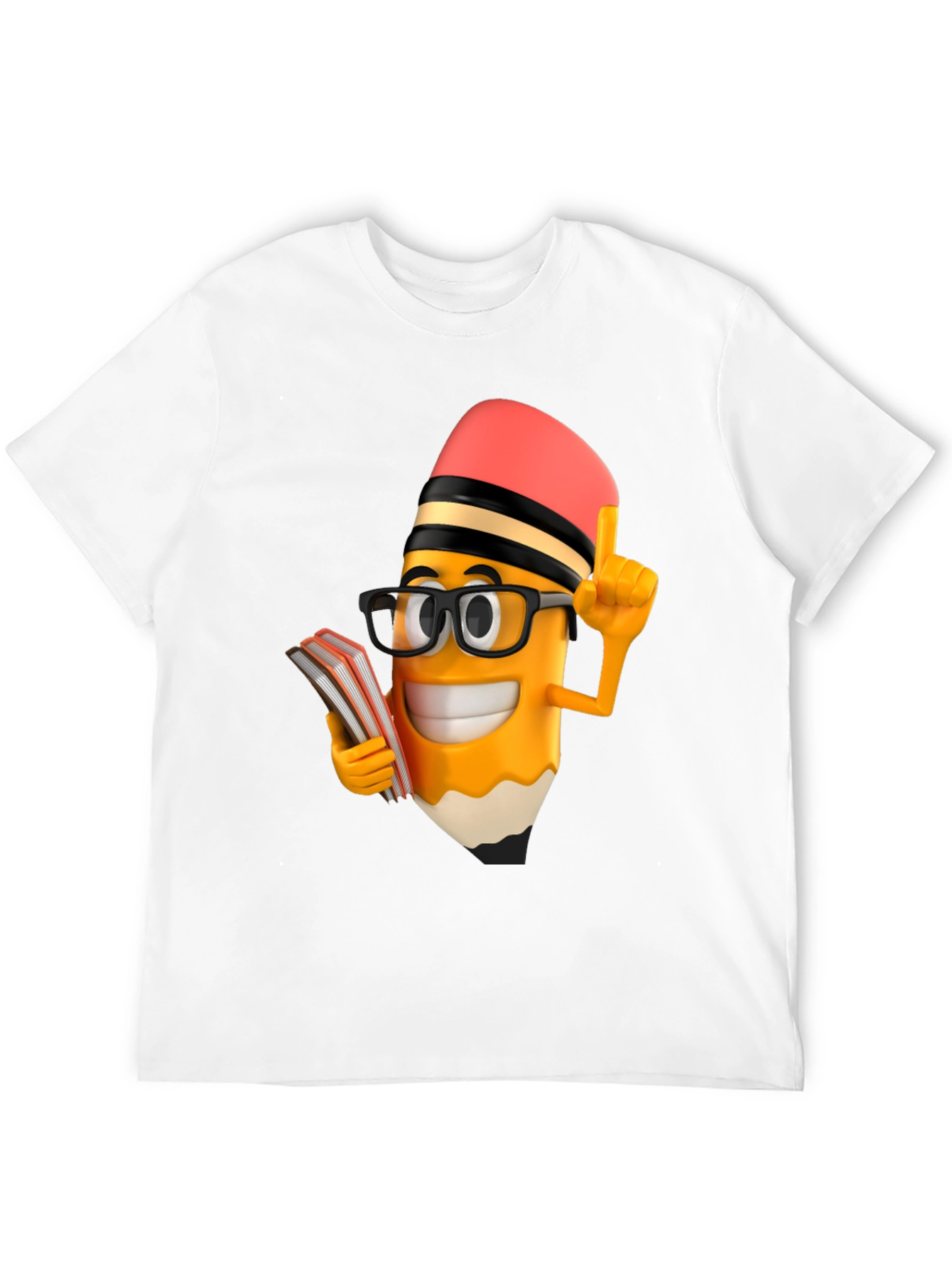 Funny Pencil Cartoon T-Shirt - Back to School Style