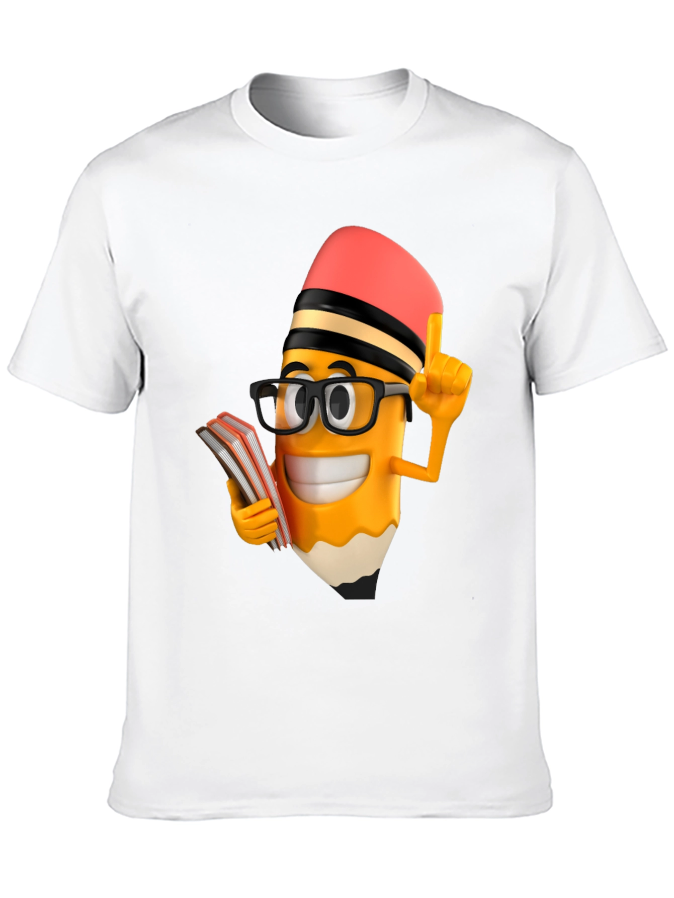Funny Pencil Cartoon T-Shirt - Back to School Style