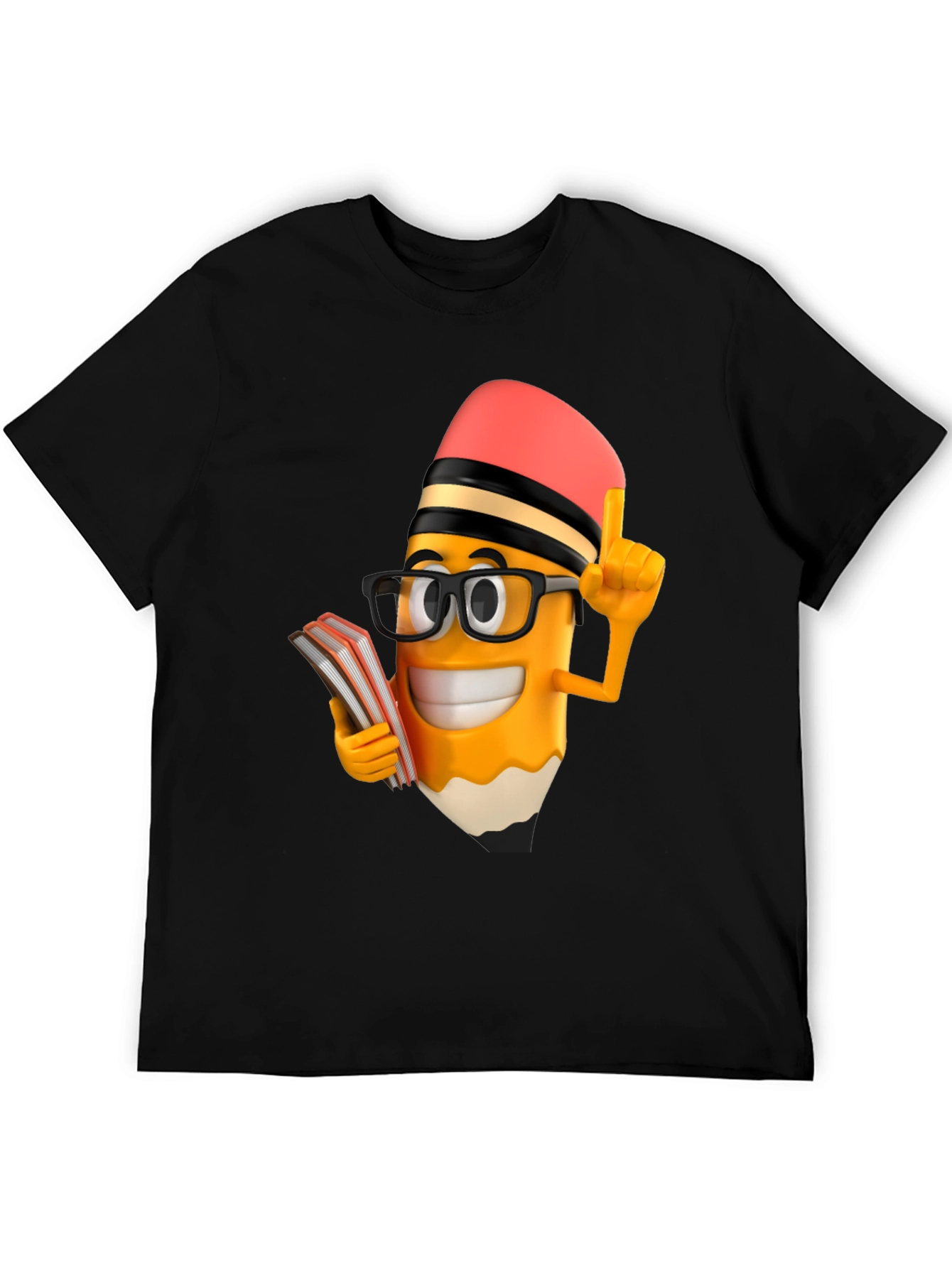Funny Pencil Cartoon T-Shirt - Back to School Style