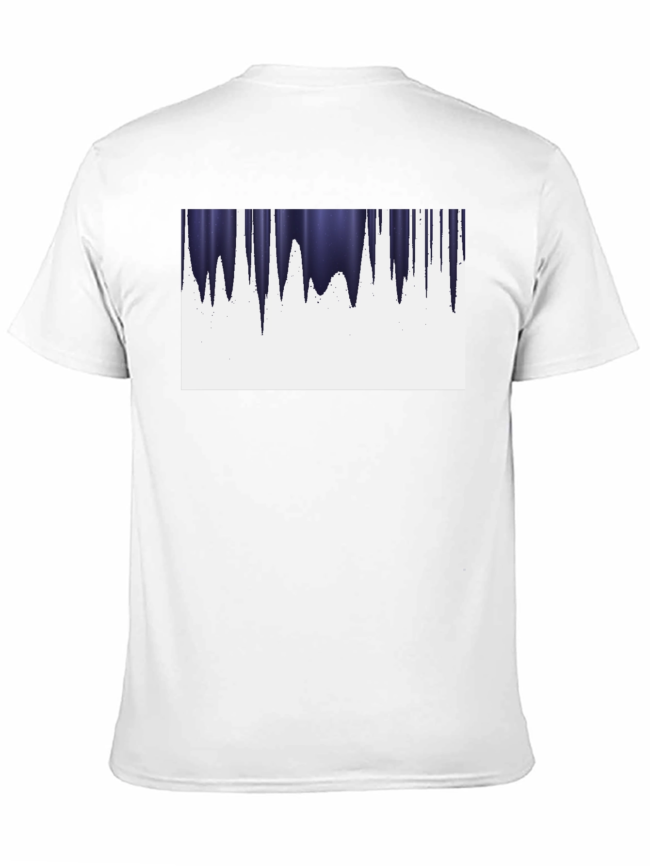 Modern Icicle Graphic Tee - Black Cotton Blend