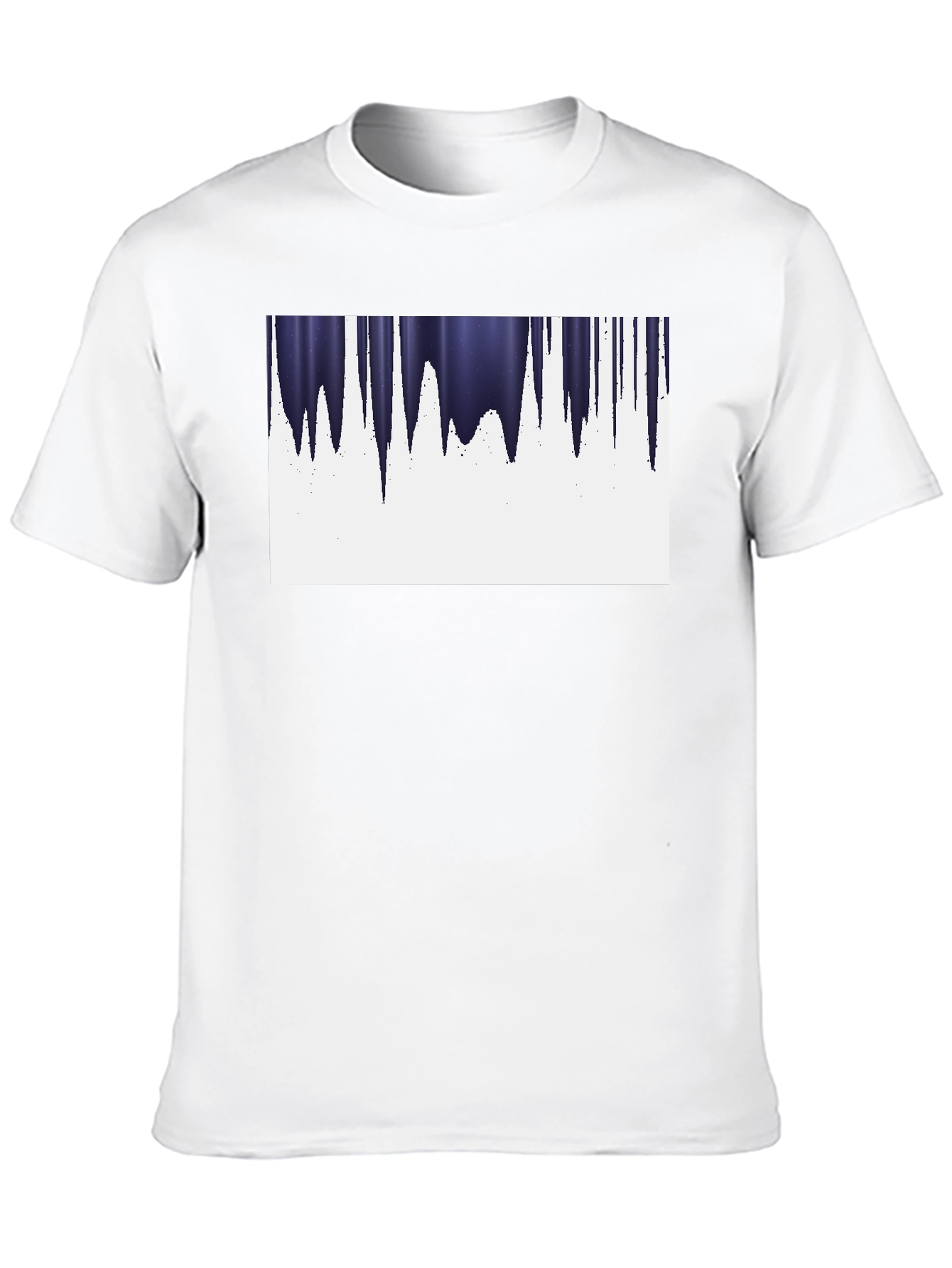 Modern Icicle Graphic Tee - Black Cotton Blend