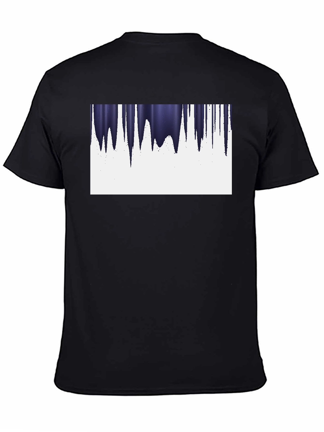 Modern Icicle Graphic Tee - Black Cotton Blend