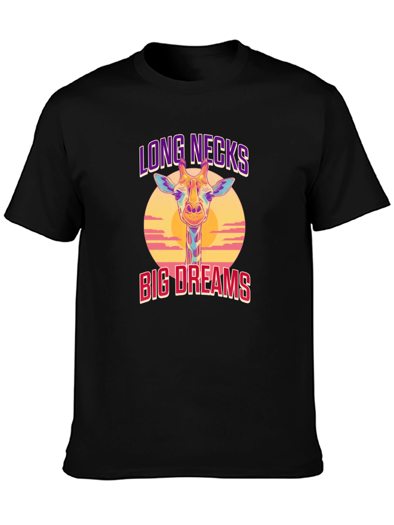 Long Necks Big Dreams Giraffe Graphic Tee