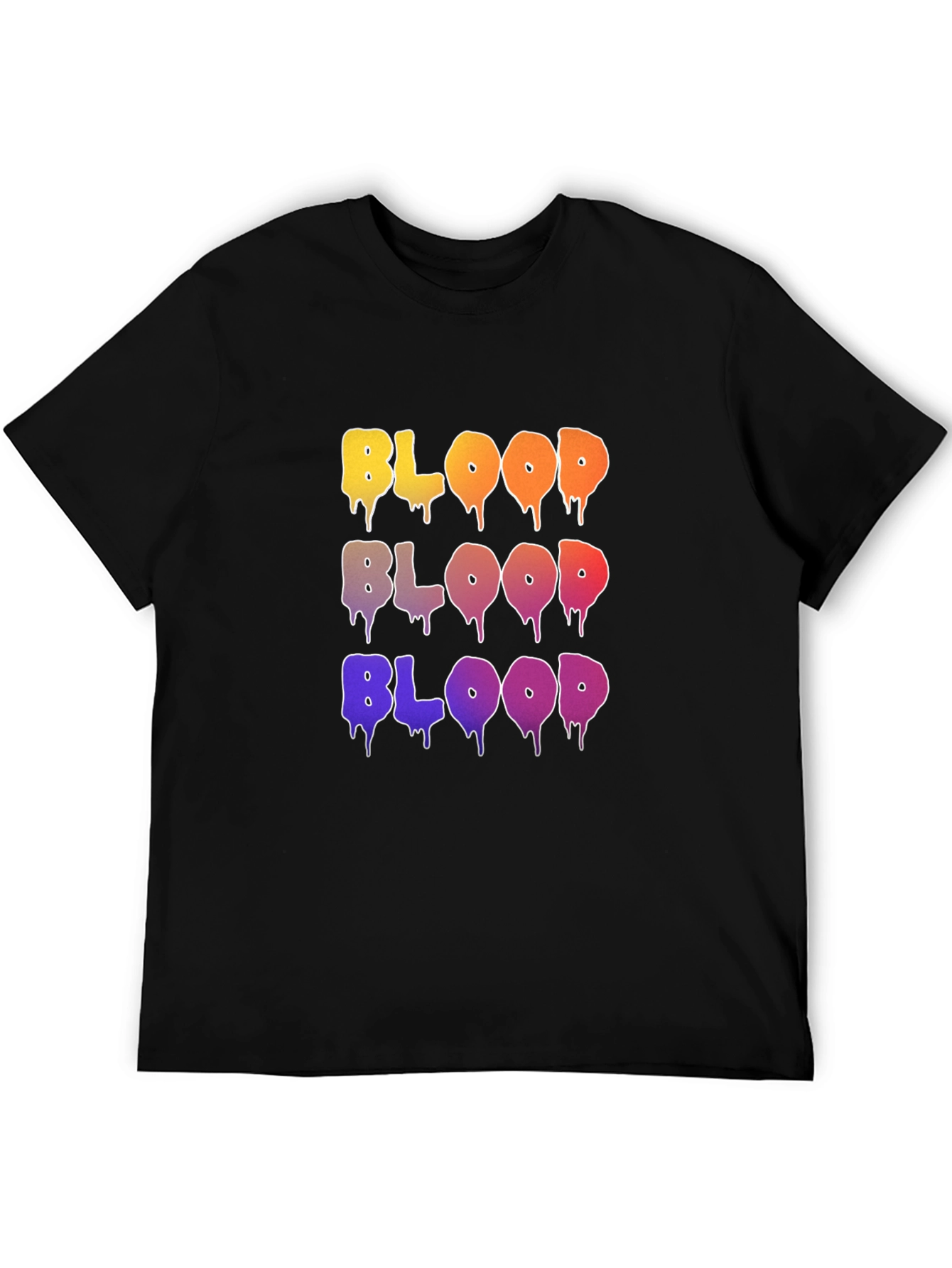 Colorful BLOOD Graphic T-Shirt