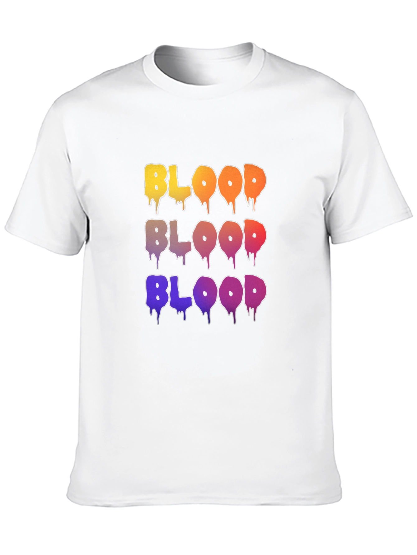 Colorful BLOOD Graphic T-Shirt
