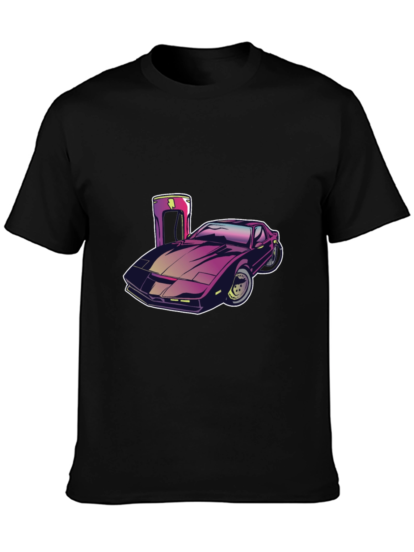 Retro Car Graphic Tee - Black