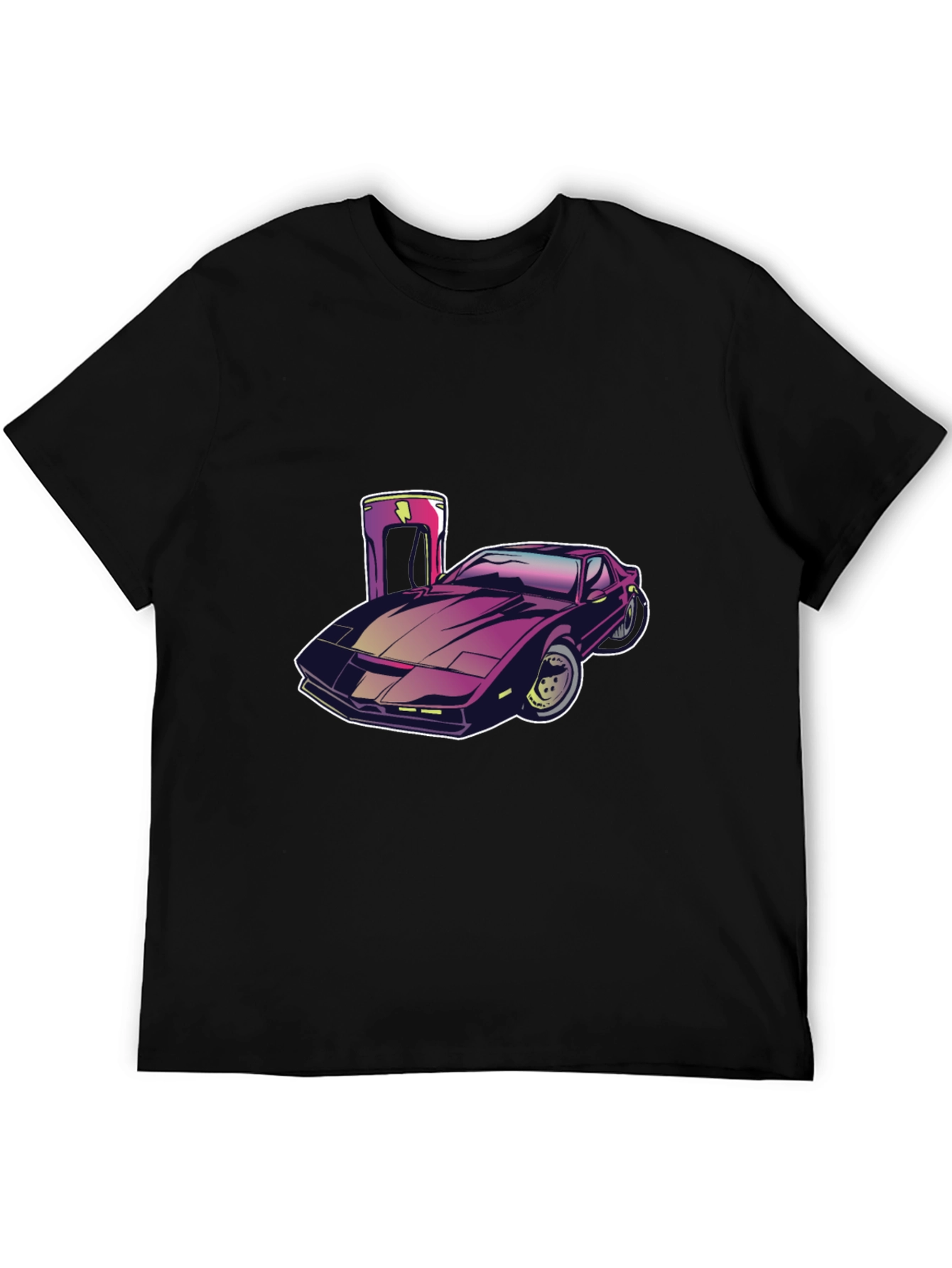 Retro Car Graphic Tee - Black