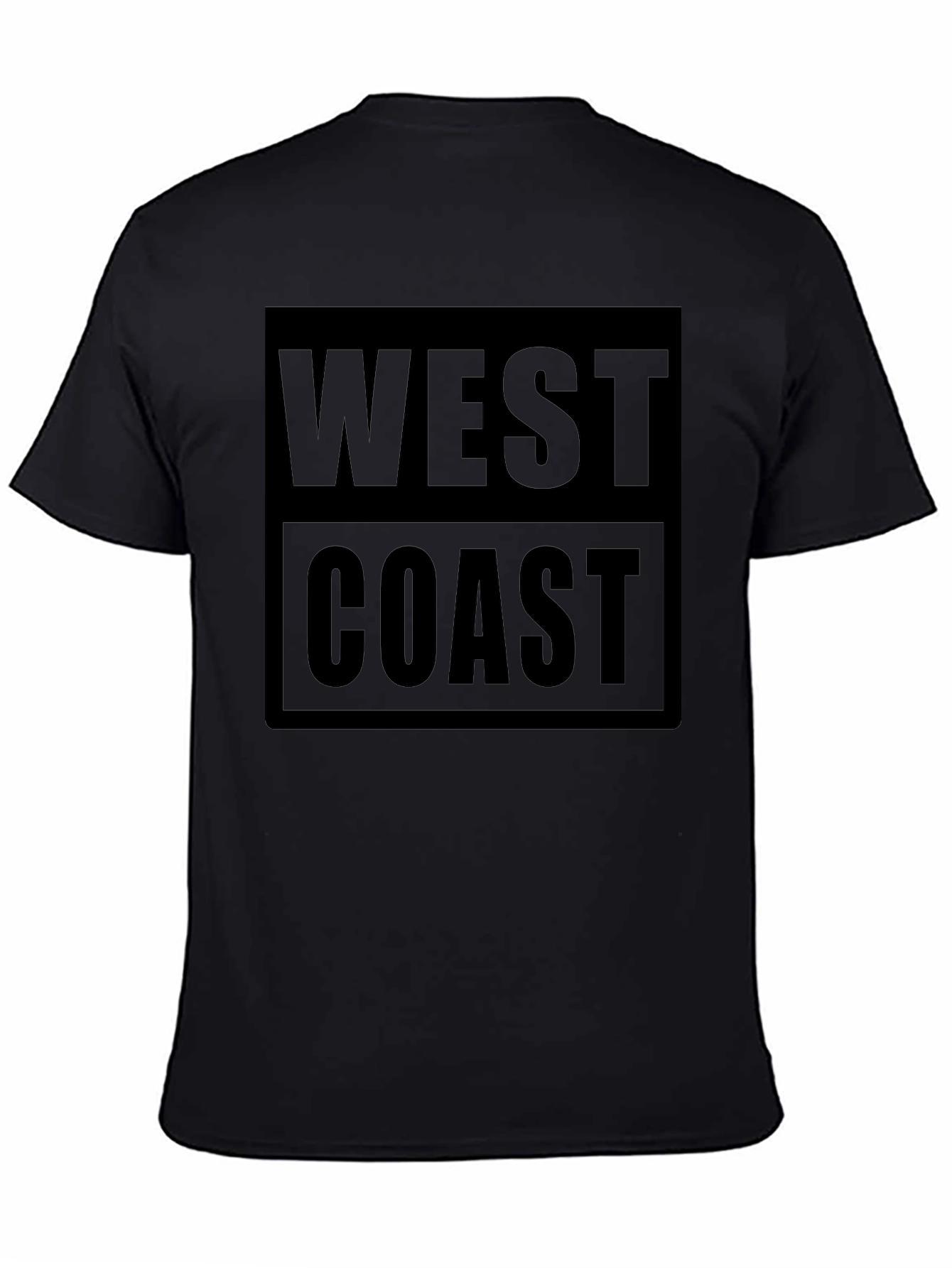 West Coast Graphic Print Black T-Shirt