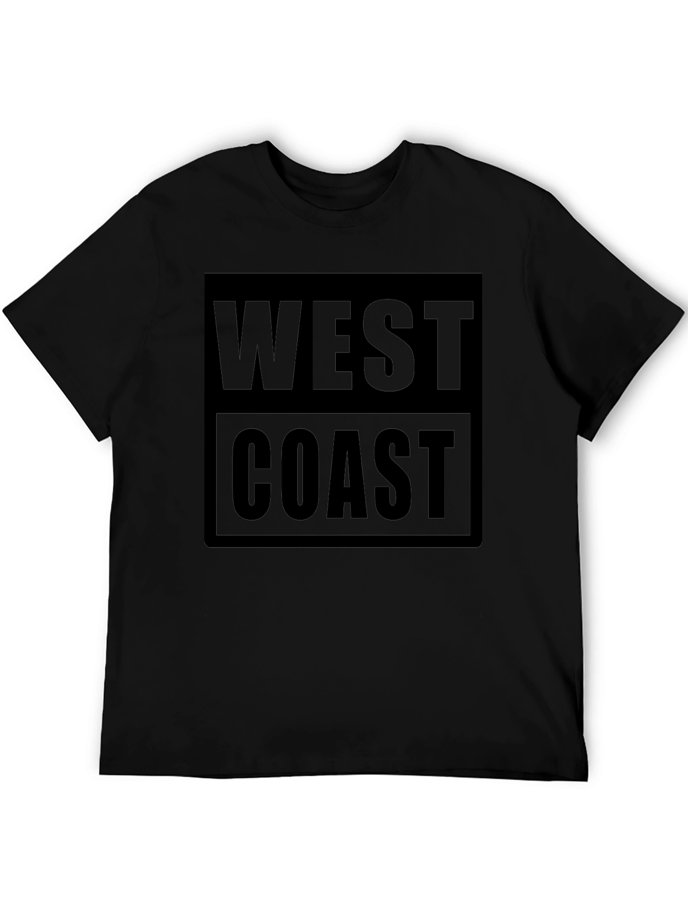 West Coast Graphic Print Black T-Shirt