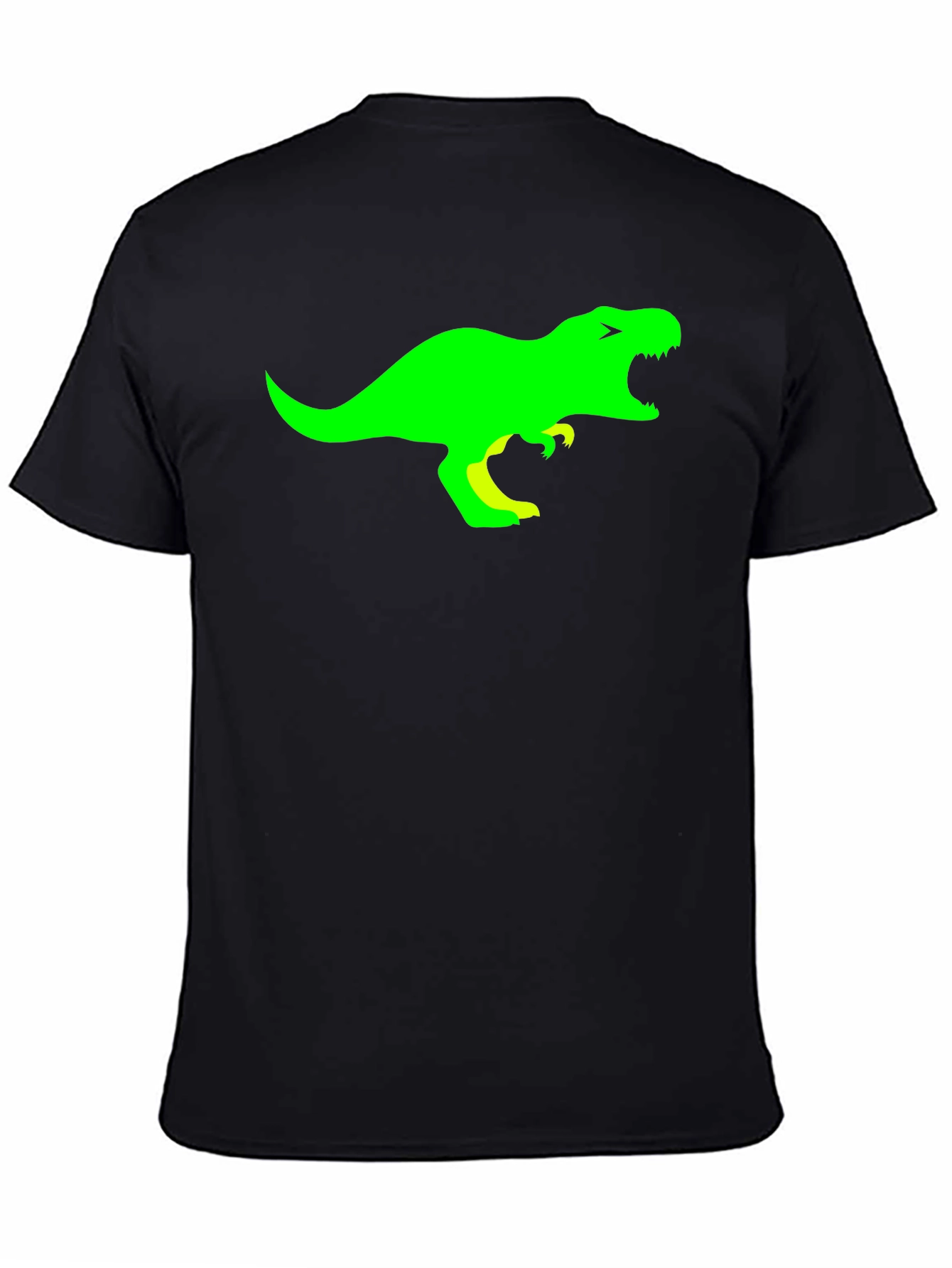 Dino Graphic Tee - Black Cotton T-Shirt