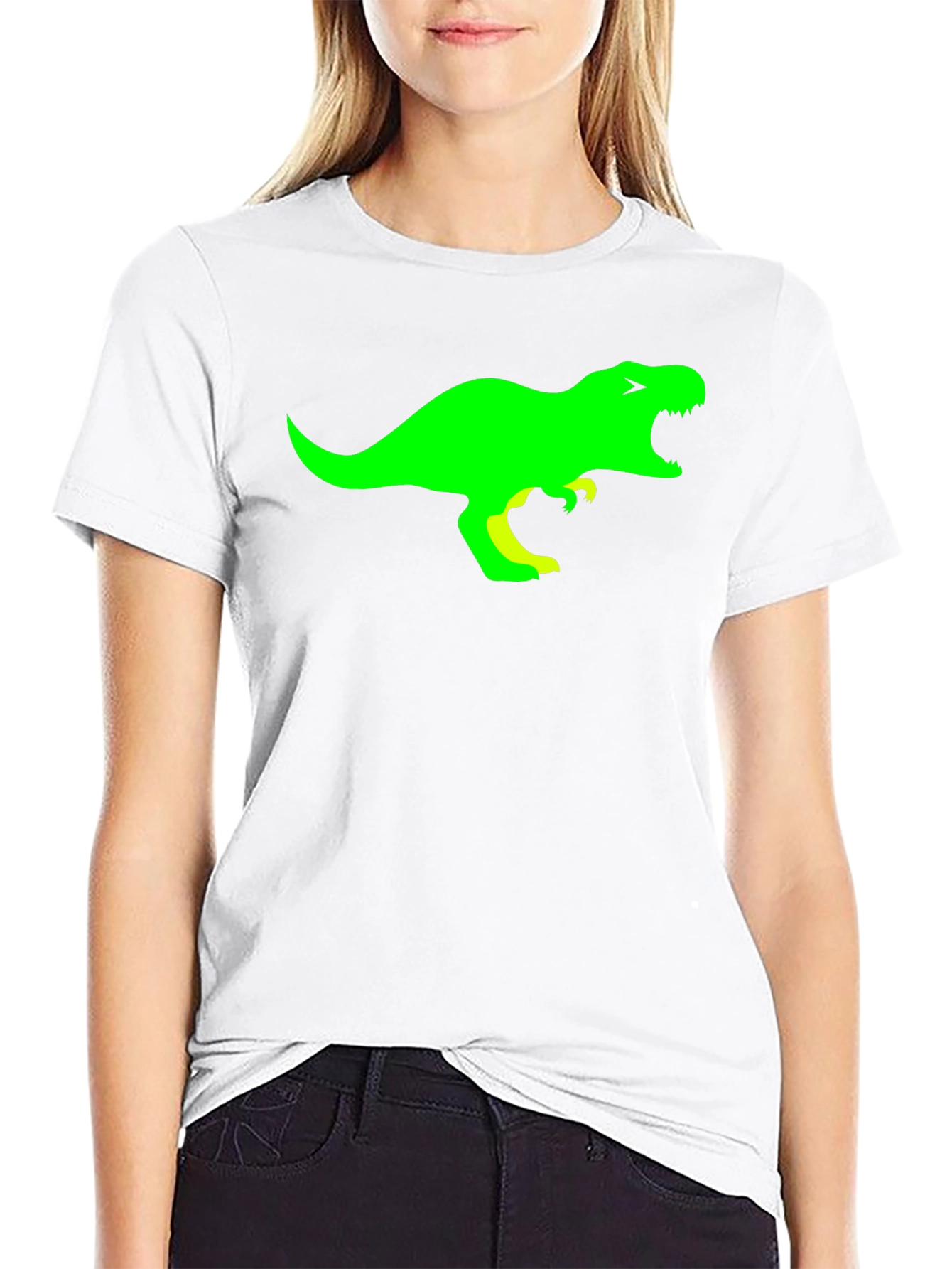 Dino Graphic Tee - Black Cotton T-Shirt