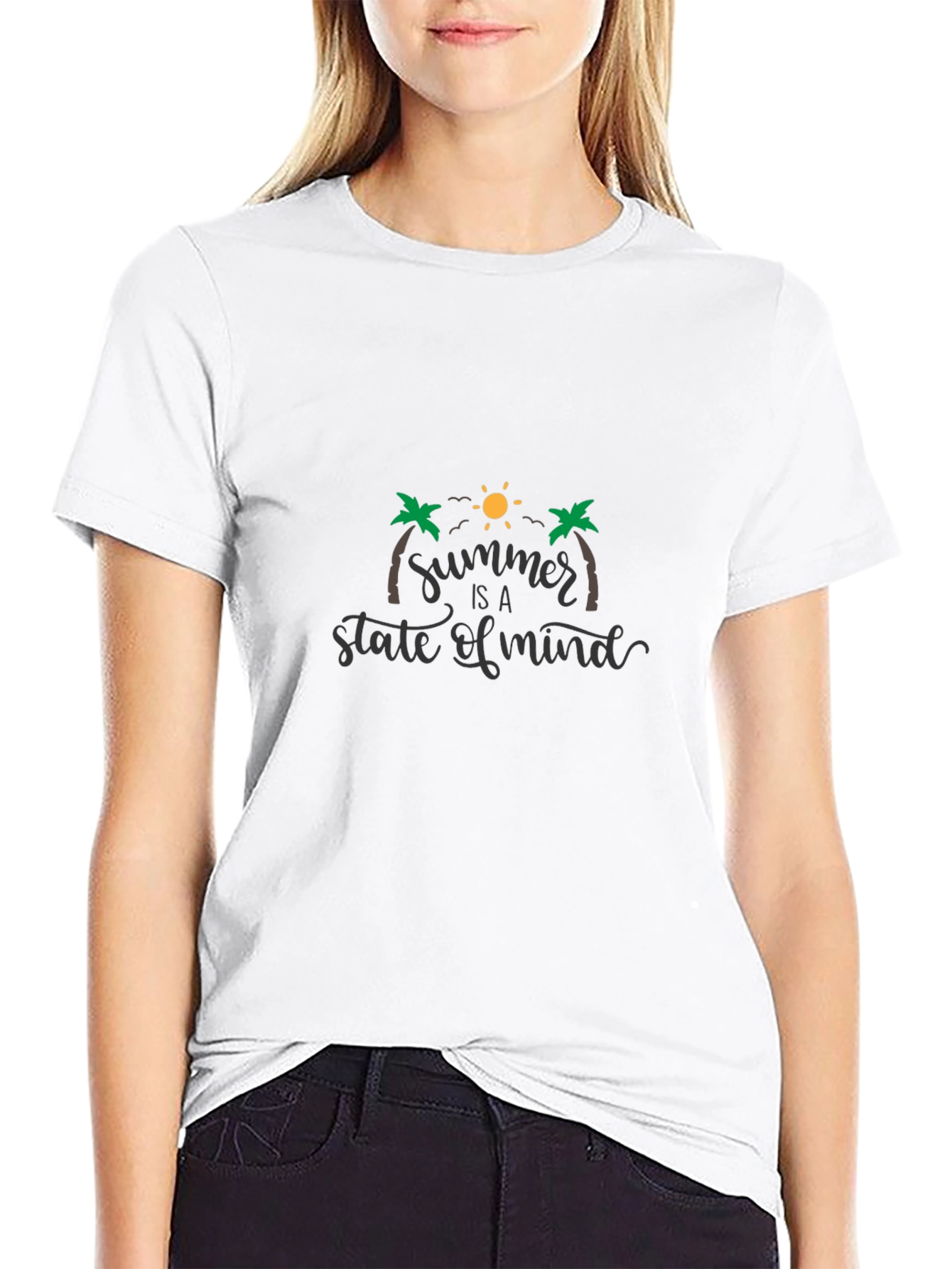 Summer State of Mind Graphic Tee - Black
