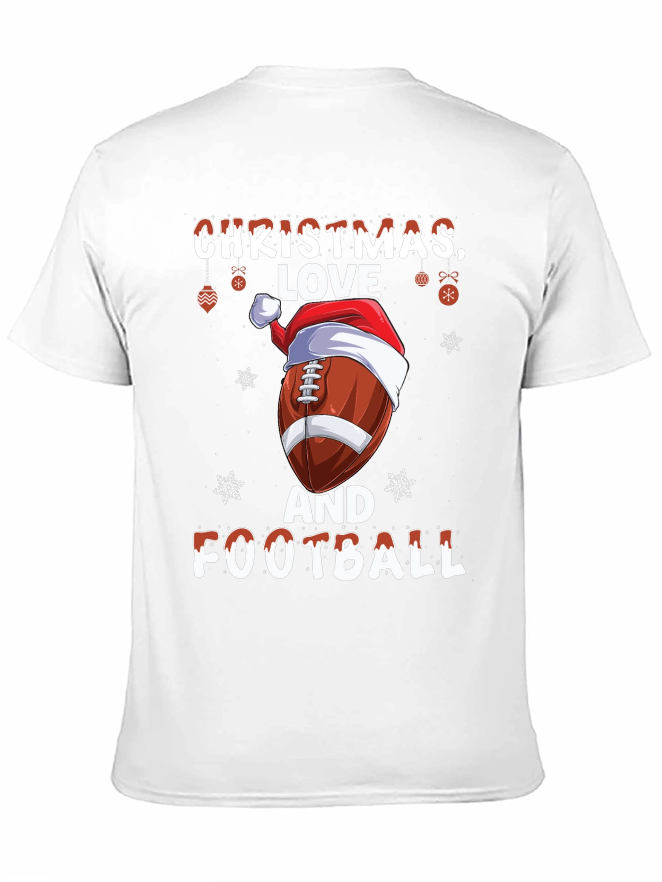 Christmas Love and Football Graphic Tee