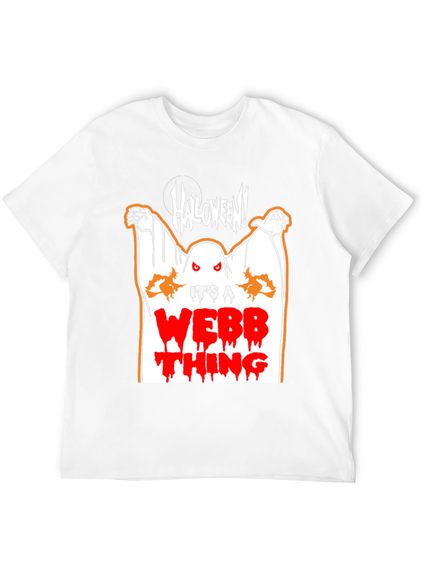 Halloween Ghost Webb Thing Black T-Shirt