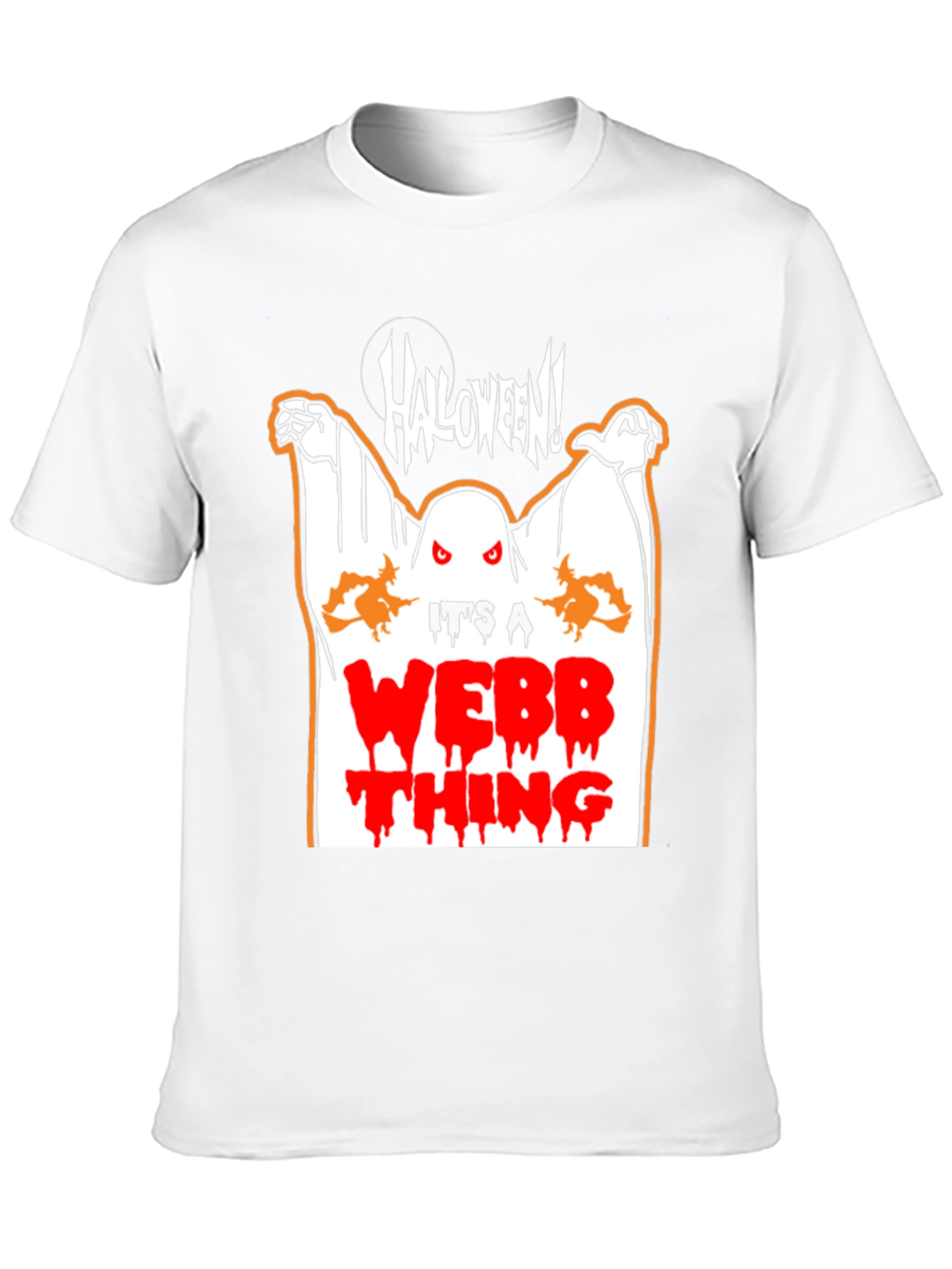 Halloween Ghost Webb Thing Black T-Shirt