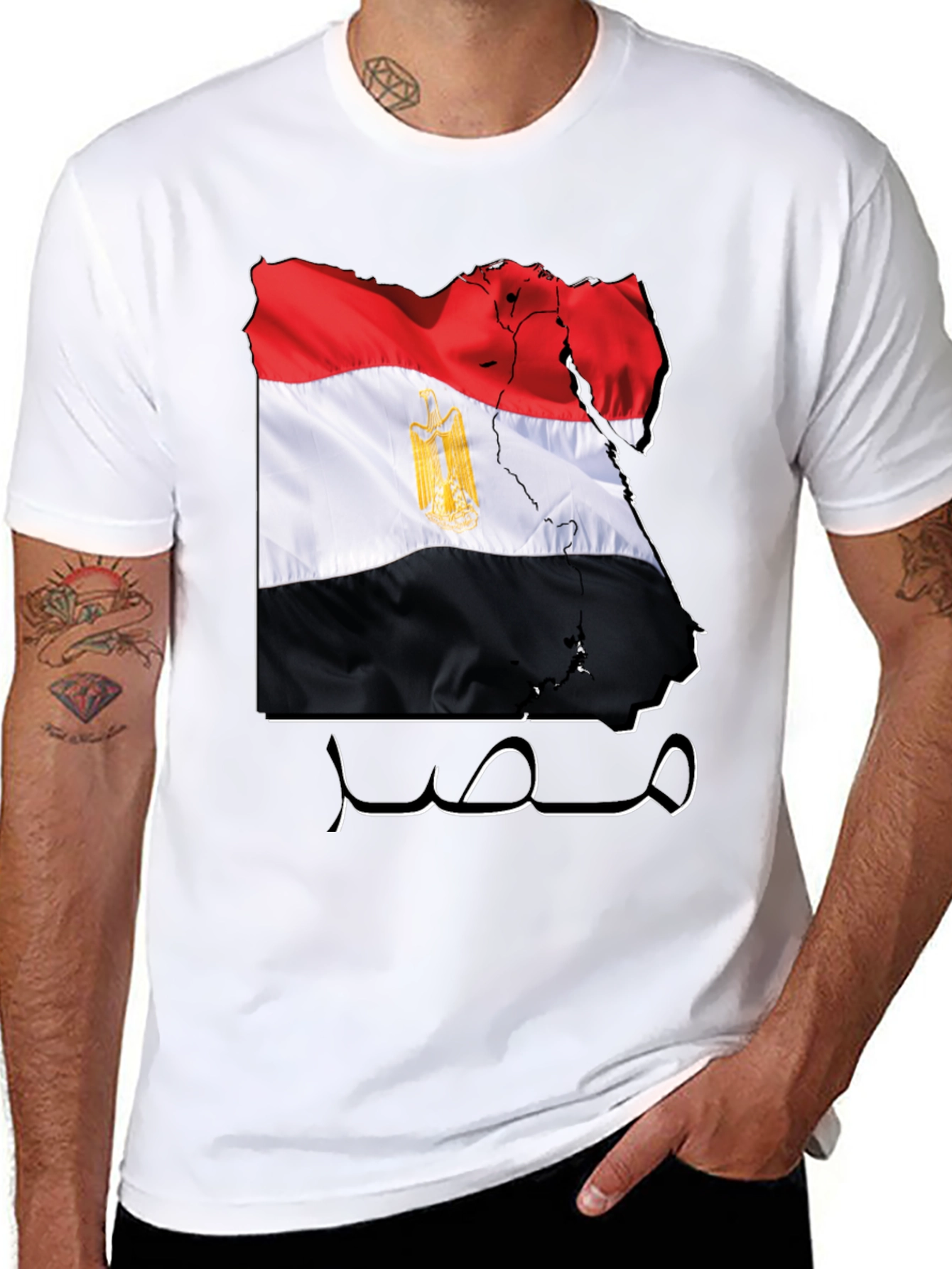 Egypt Flag Map T-Shirt - Egyptian Pride
