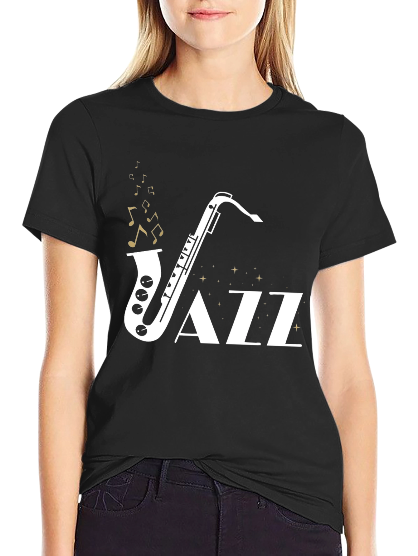 Jazz Saxophone Graphic Tee - Cool Music T-Shirt