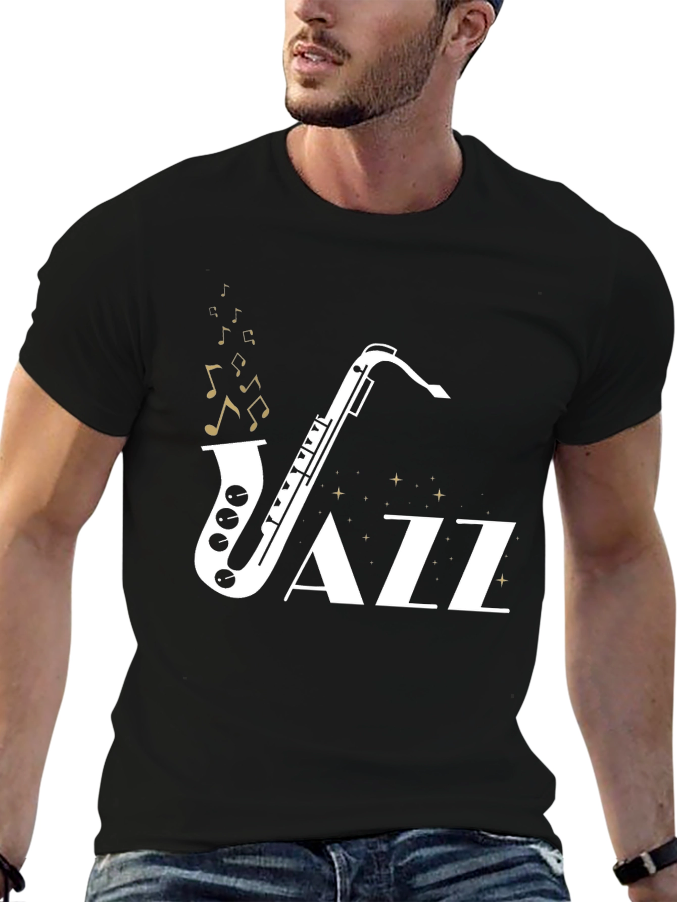 Jazz Saxophone Graphic Tee - Cool Music T-Shirt