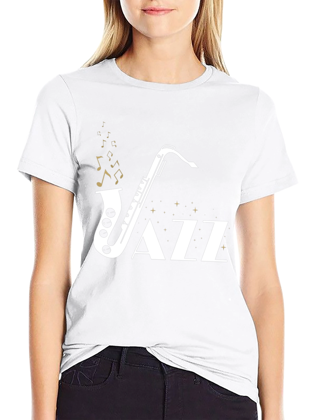 Jazz Saxophone Graphic Tee - Cool Music T-Shirt