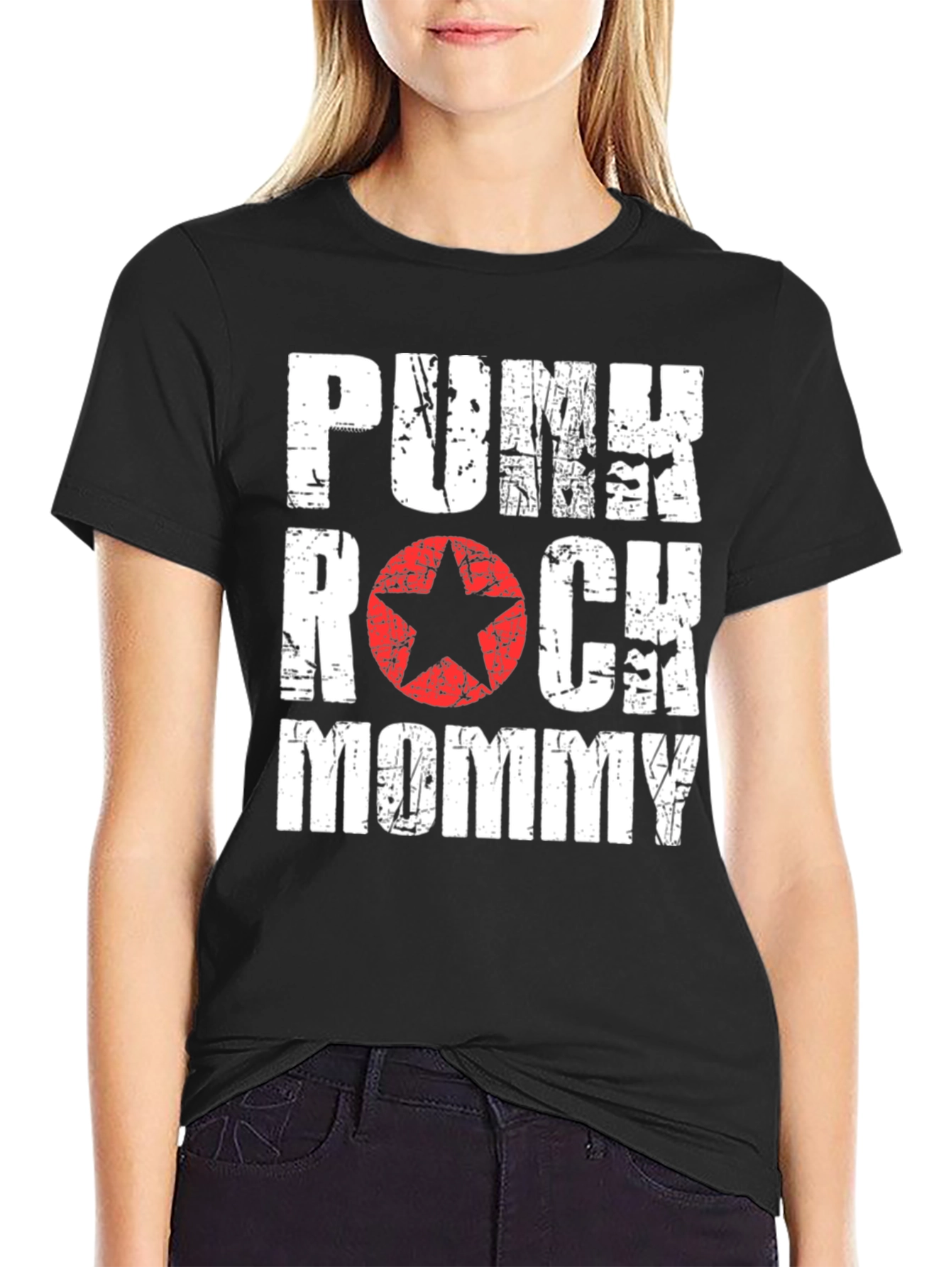 Punk Rock Mommy Black T-Shirt