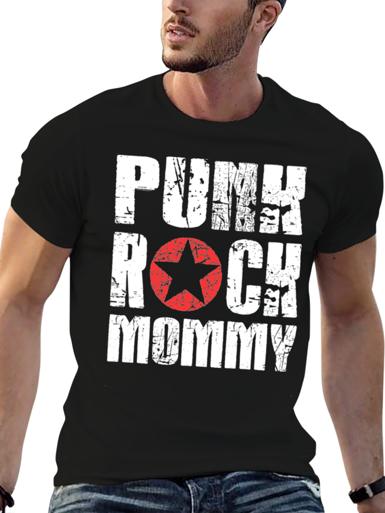 Punk Rock Mommy Black T-Shirt