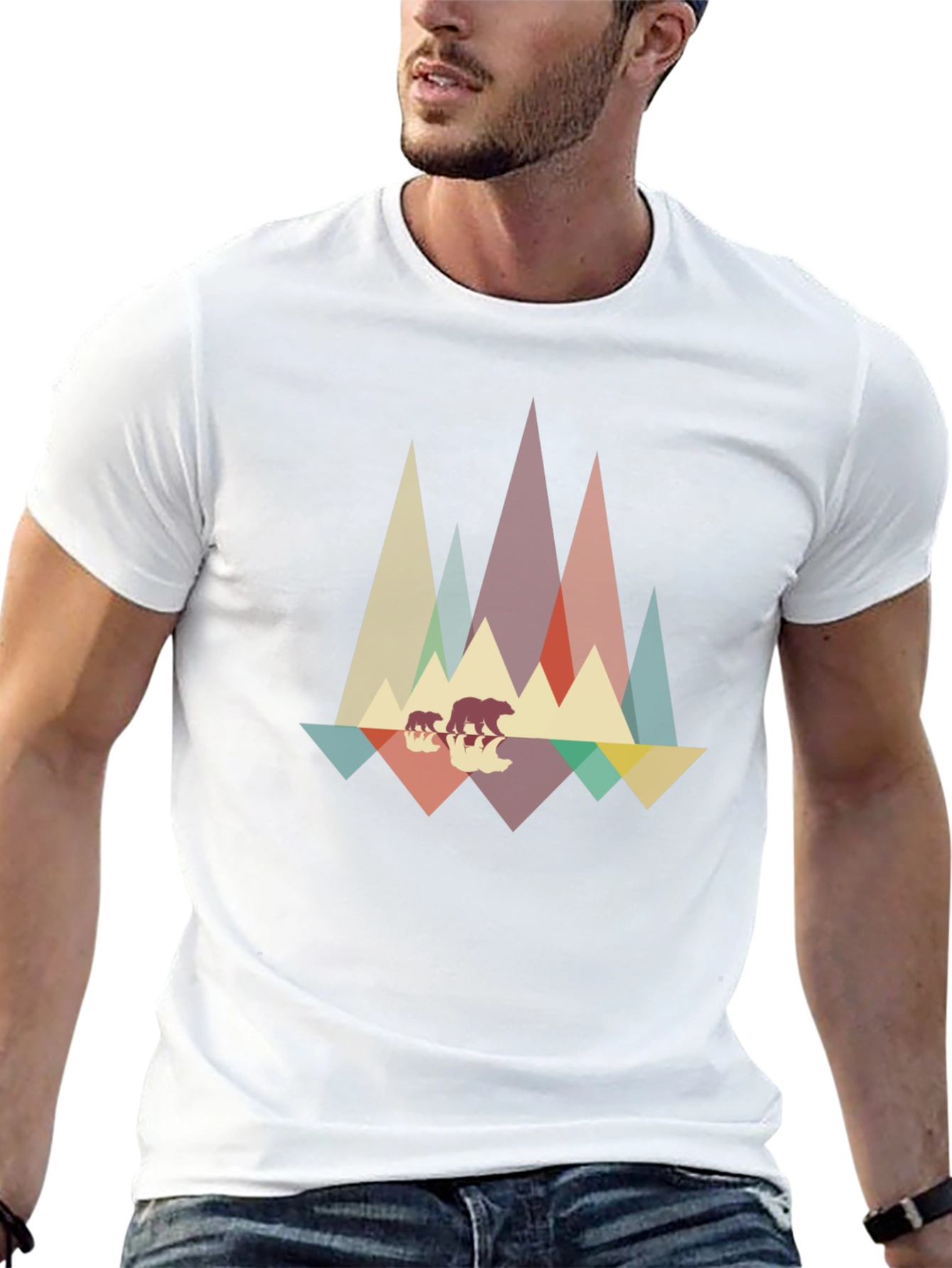 Retro Bear Mountain Graphic Tee