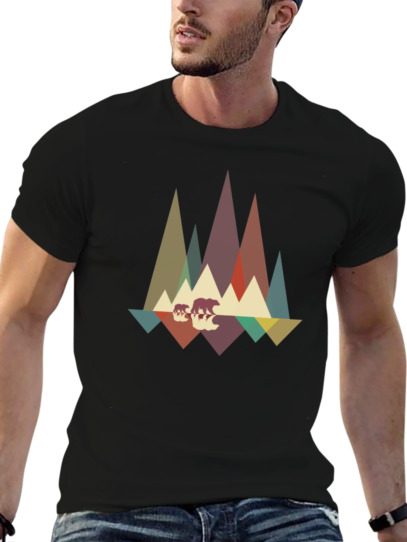 Retro Bear Mountain Graphic Tee