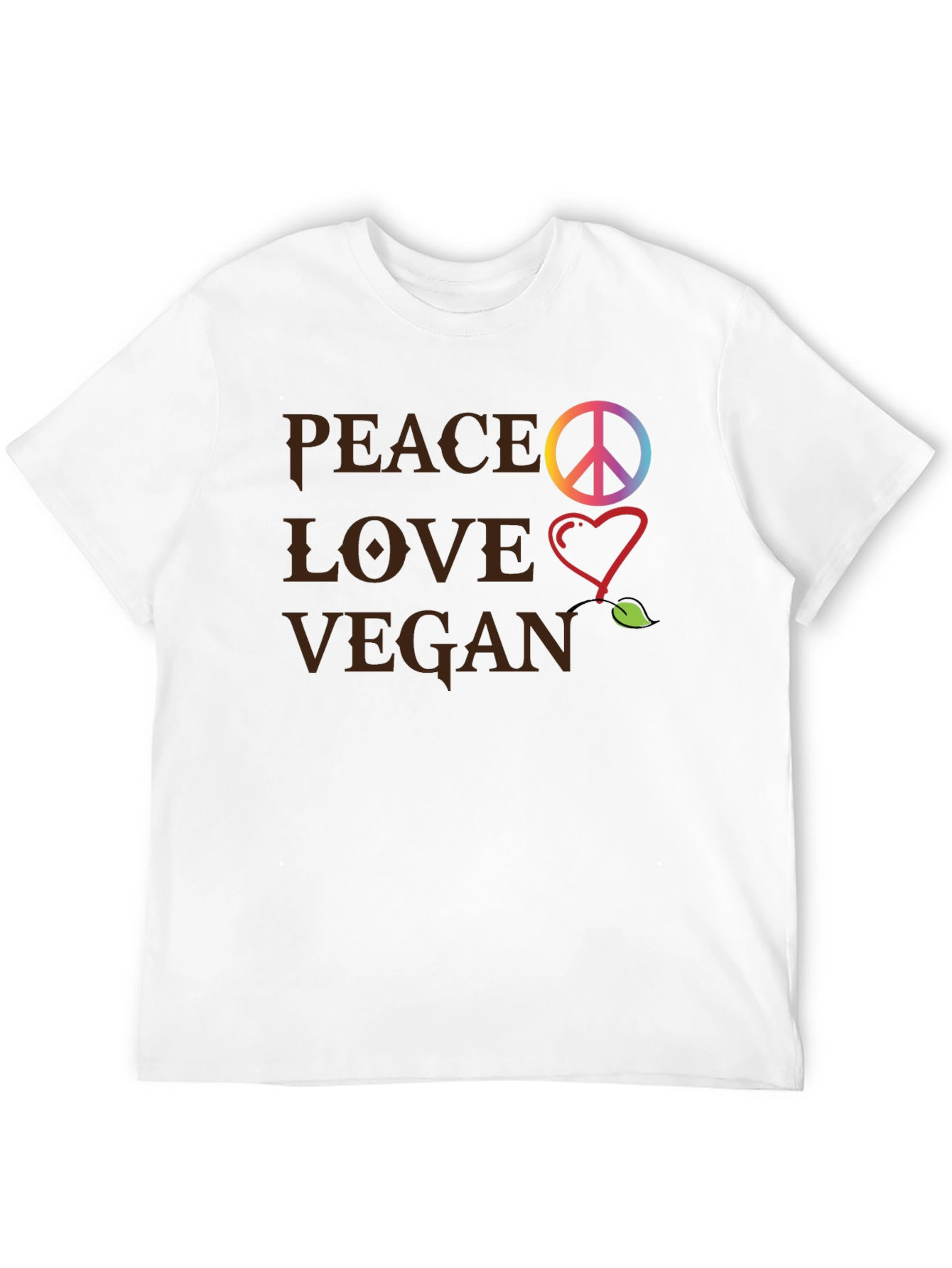 Peace Love Vegan Graphic T-Shirt